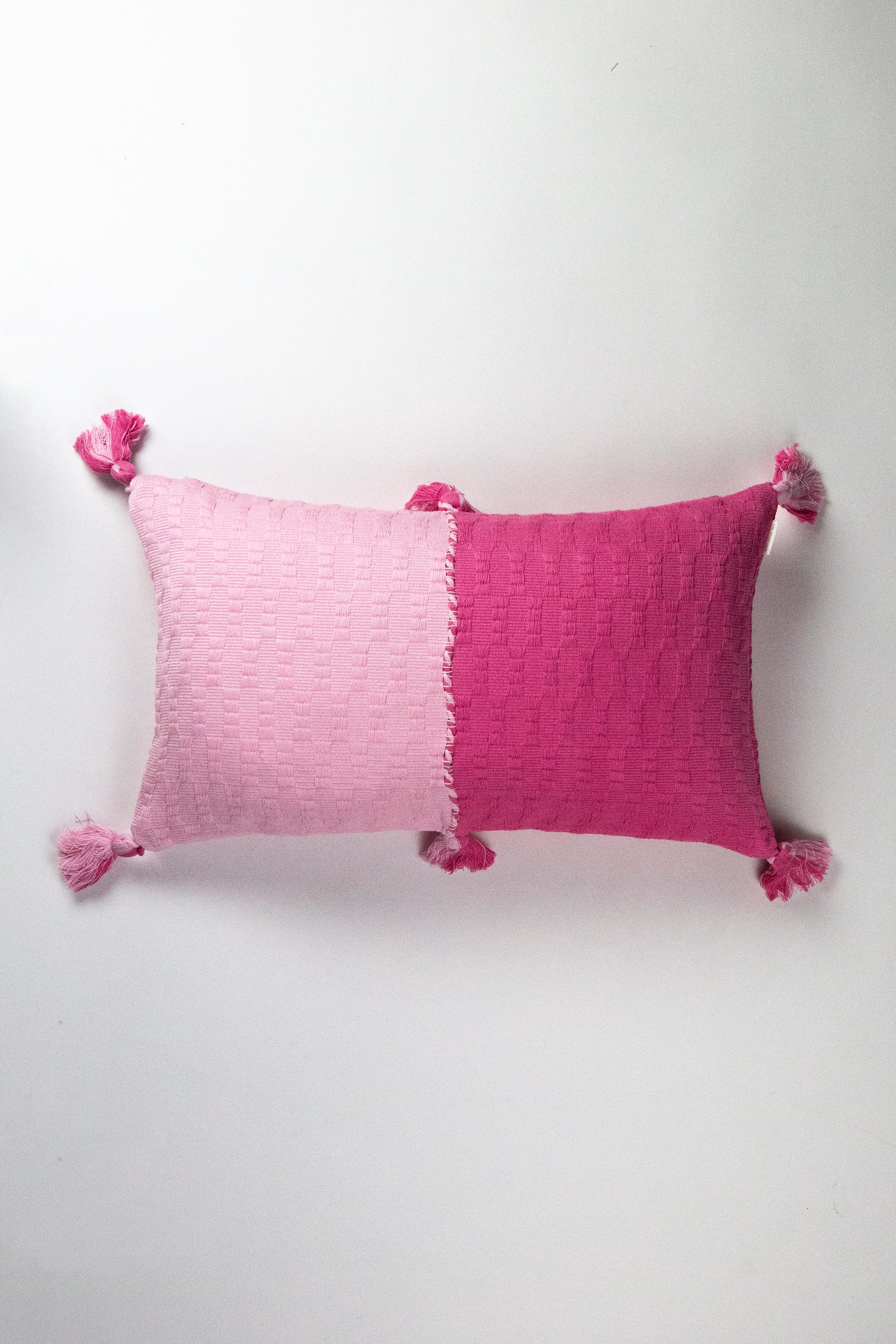 Antigua Pillow (Light Pink & Bright Pink Colorblock)