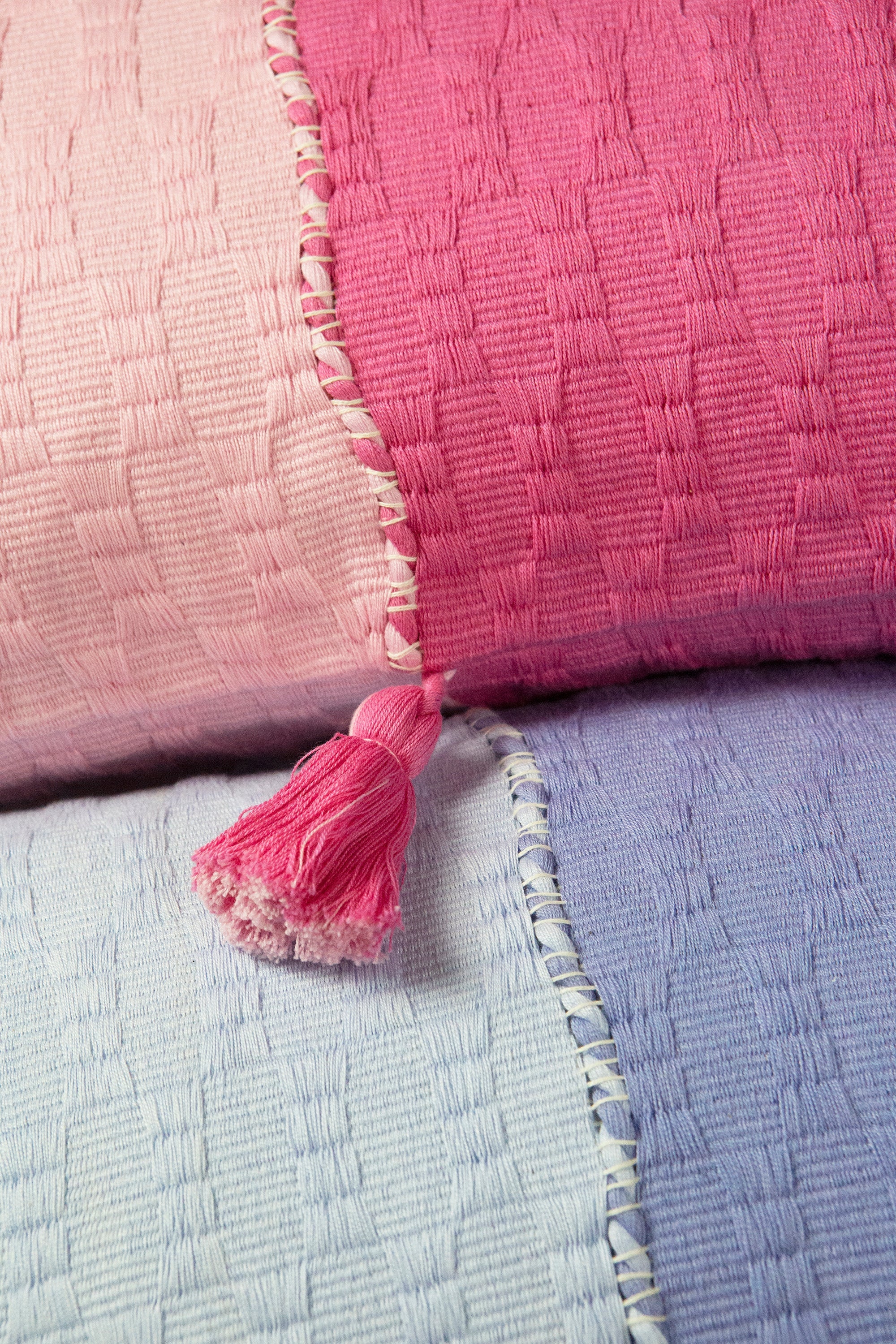 Antigua Pillow (Light Pink & Bright Pink Colorblock)