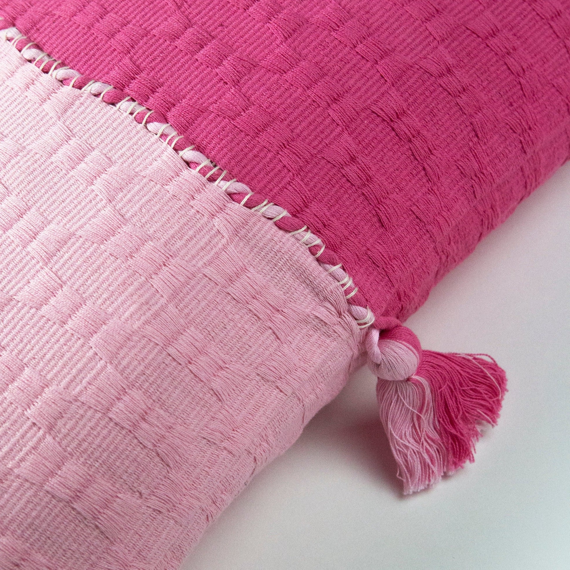 Antigua Pillow (Light Pink & Bright Pink Colorblock)