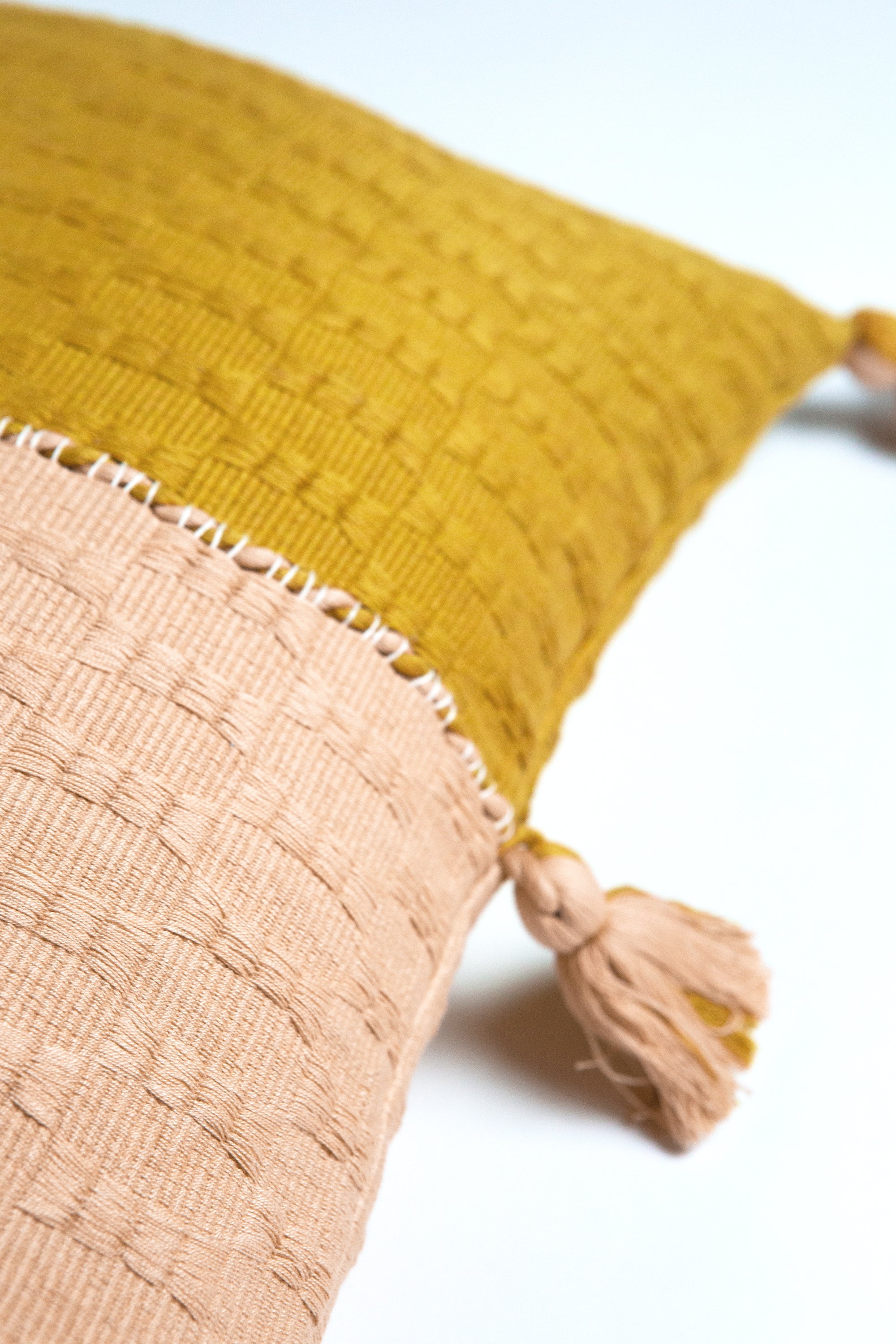 Antigua Pillow (Peach & Ochre Colorblocked)