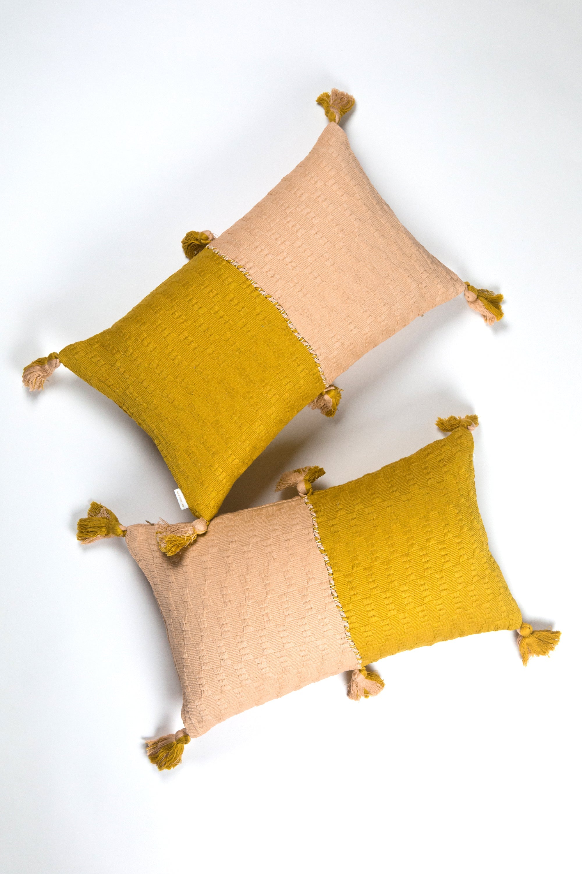 Antigua Pillow (Peach & Ochre Colorblocked)
