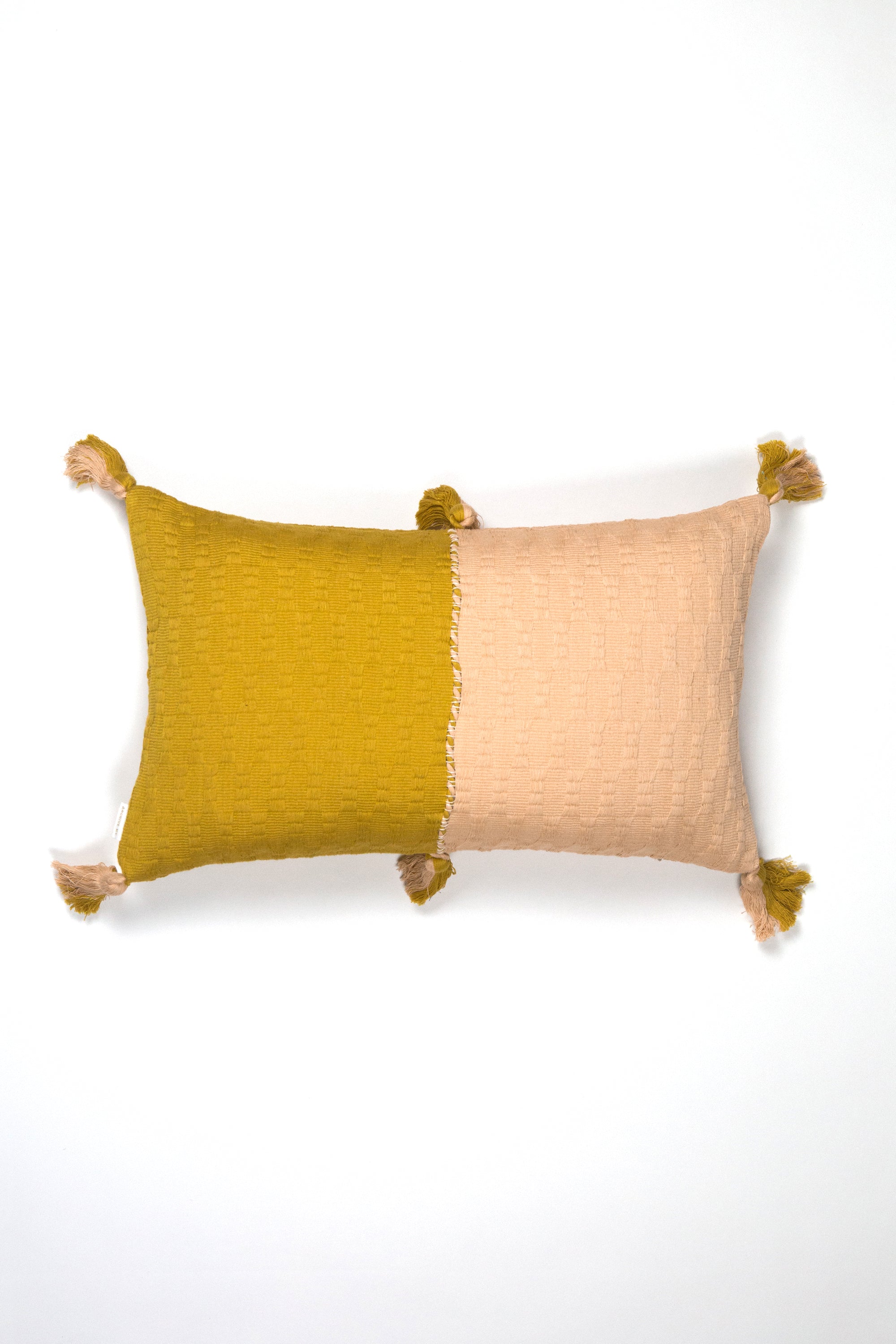 Antigua Pillow (Peach & Ochre Colorblocked)