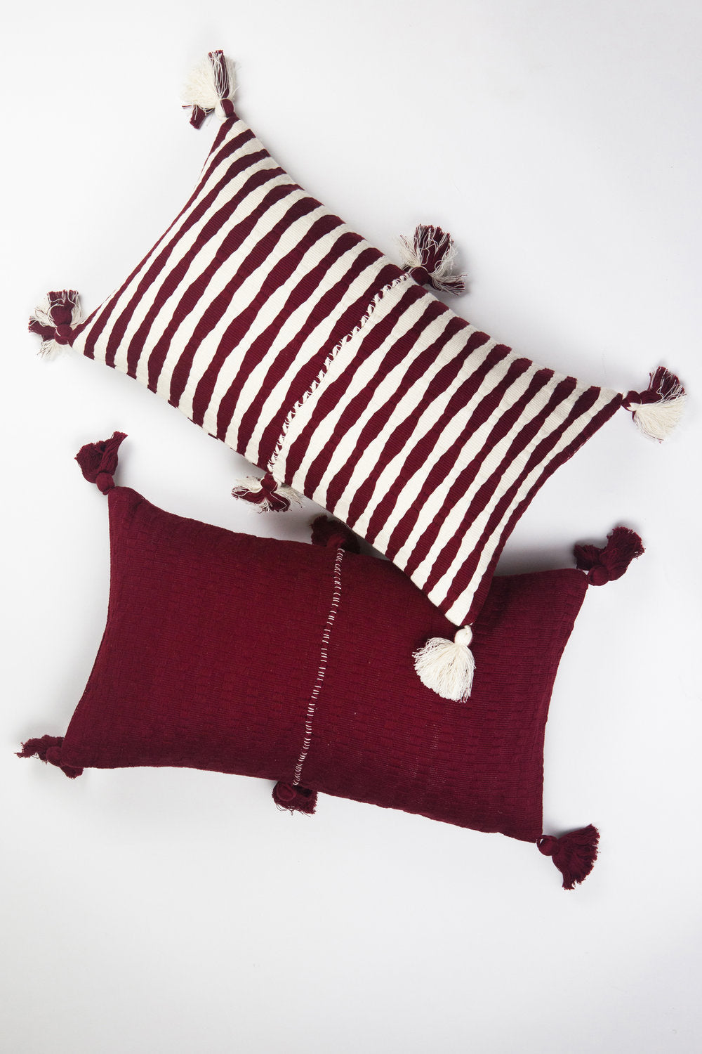 Antigua Pillow (Burgundy Stripe)