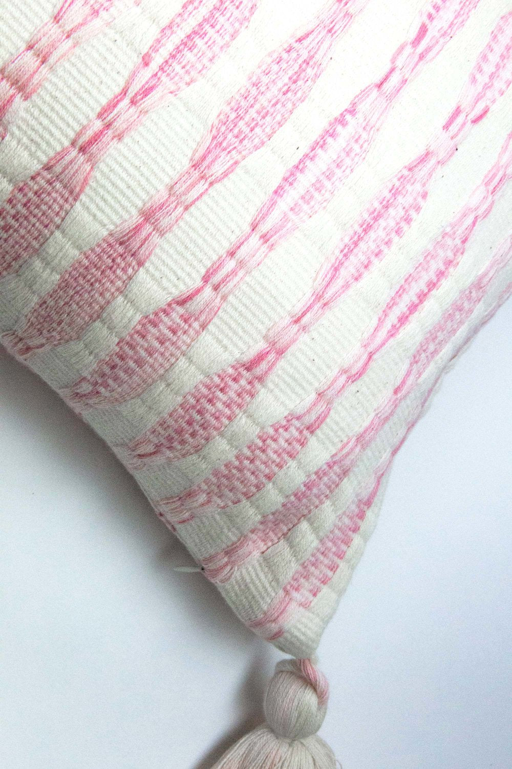 Antigua Pillow (Faded Pink Stripe)