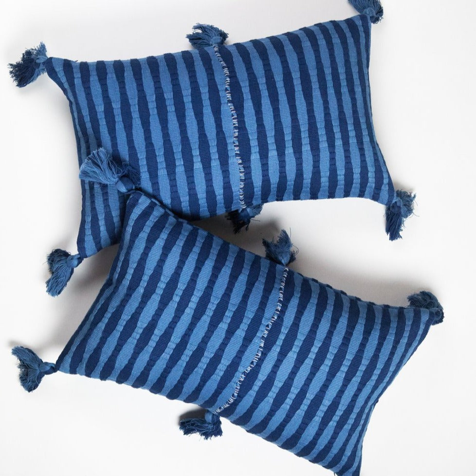Antigua Pillow (Natural Indigo)
