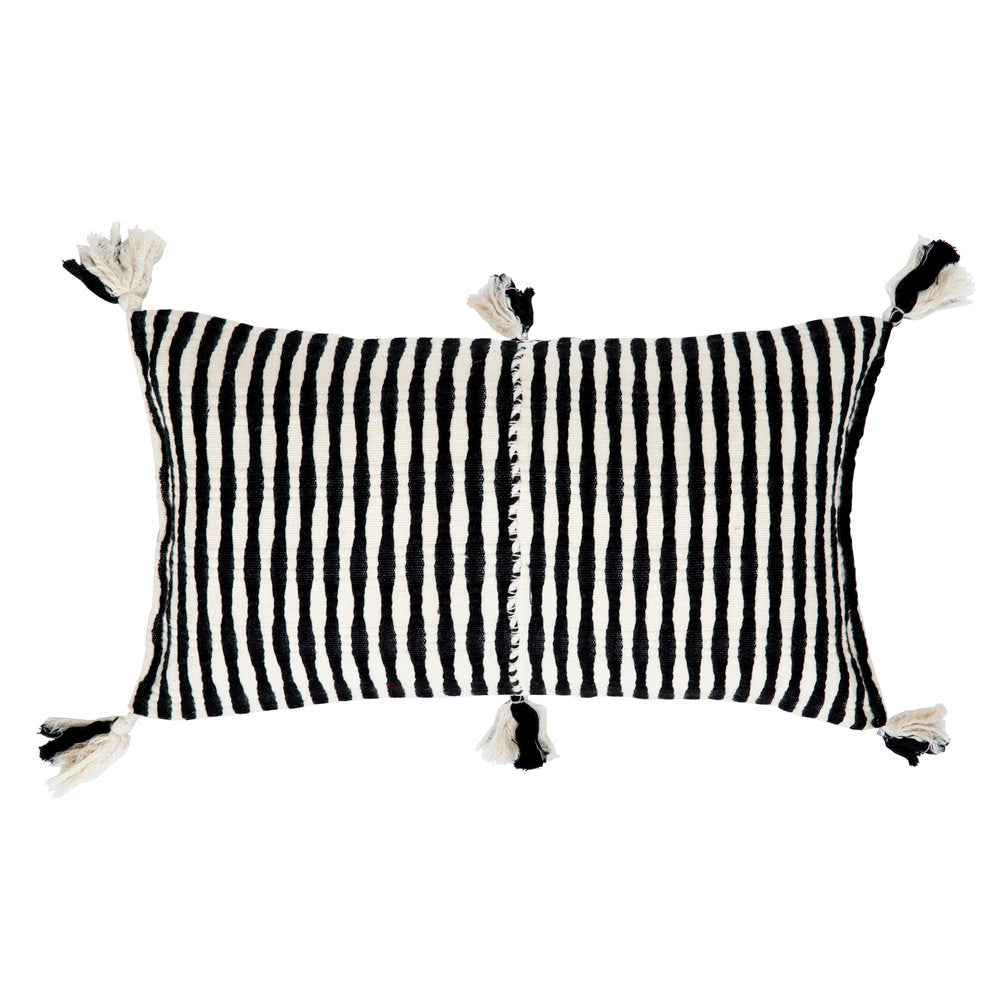 Antigua Pillow (Black & Ivory)