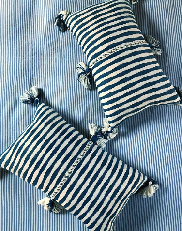 Antigua Pillow (Dark Teal Blue)