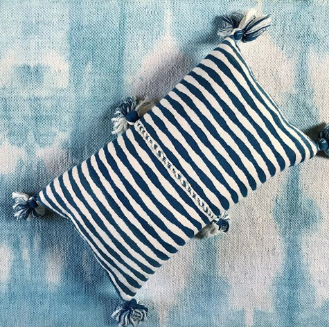 Antigua Pillow (Dark Teal Blue)