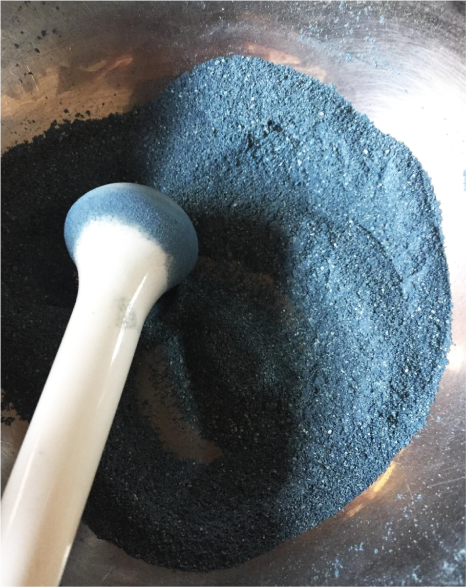 Indigo Diagonal Shibori Tassel Lumbar Pillow