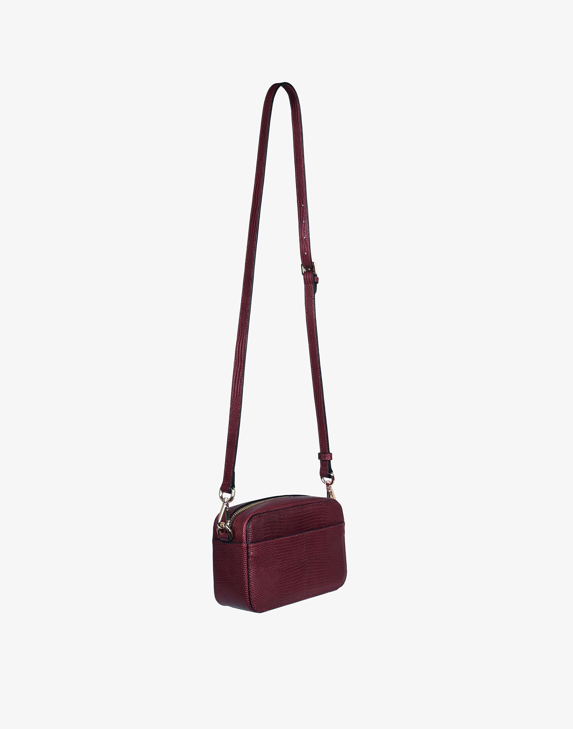 Luxe Camera Bag (Wine Lizard)