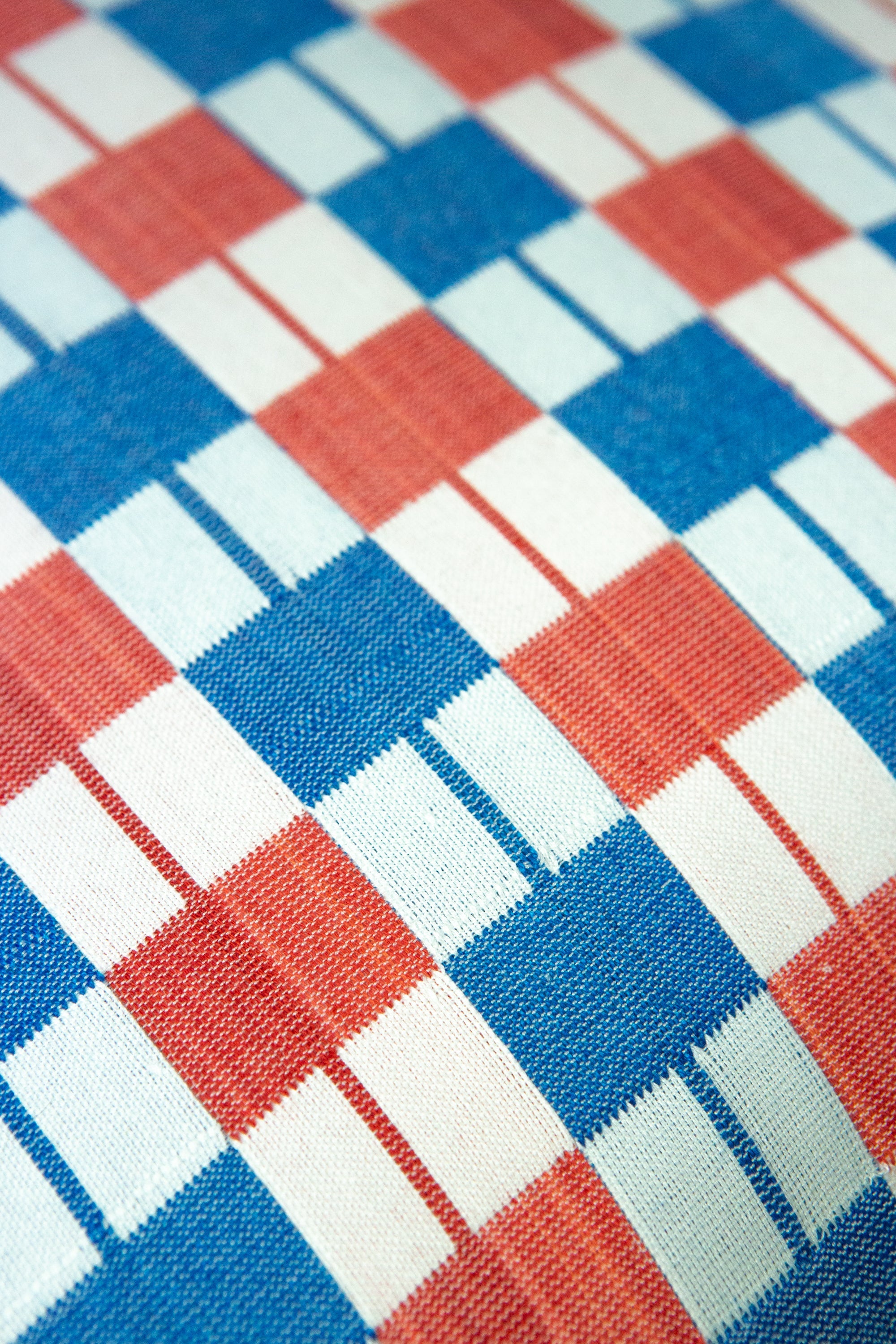 Sujani Pillow (Red & Blue Checkered)