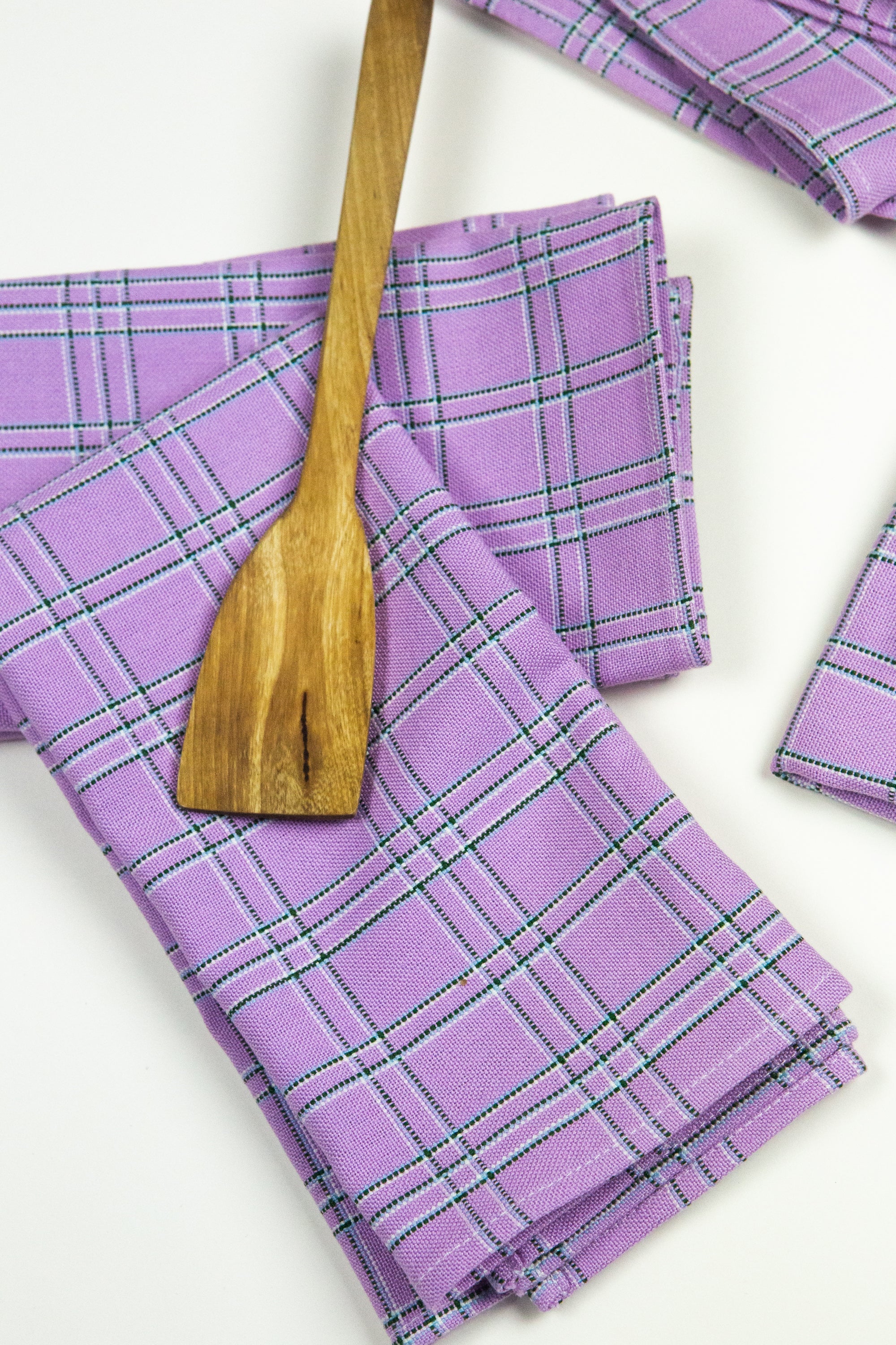 Chiapas Plaid Lilac Napkins