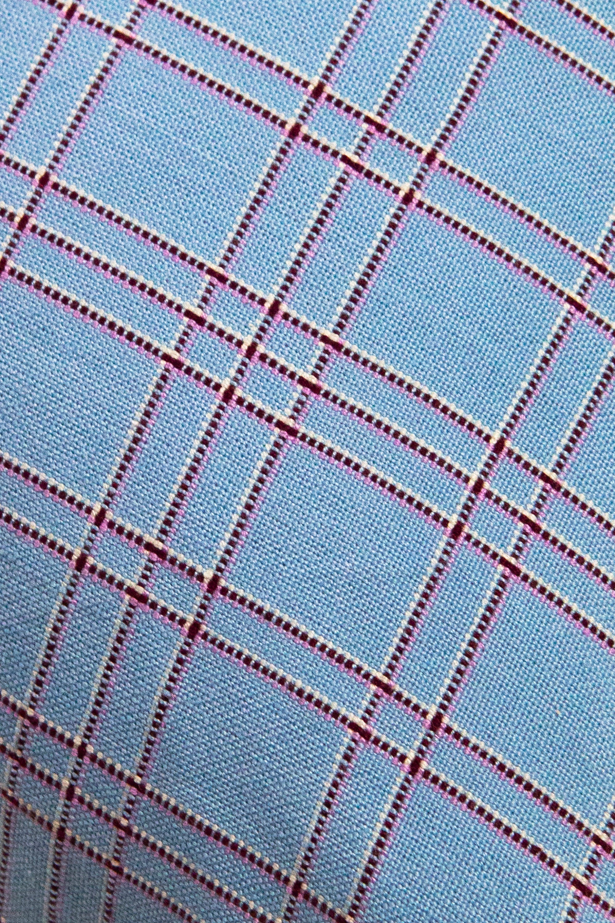 Chiapas Plaid Light Blue Pillow