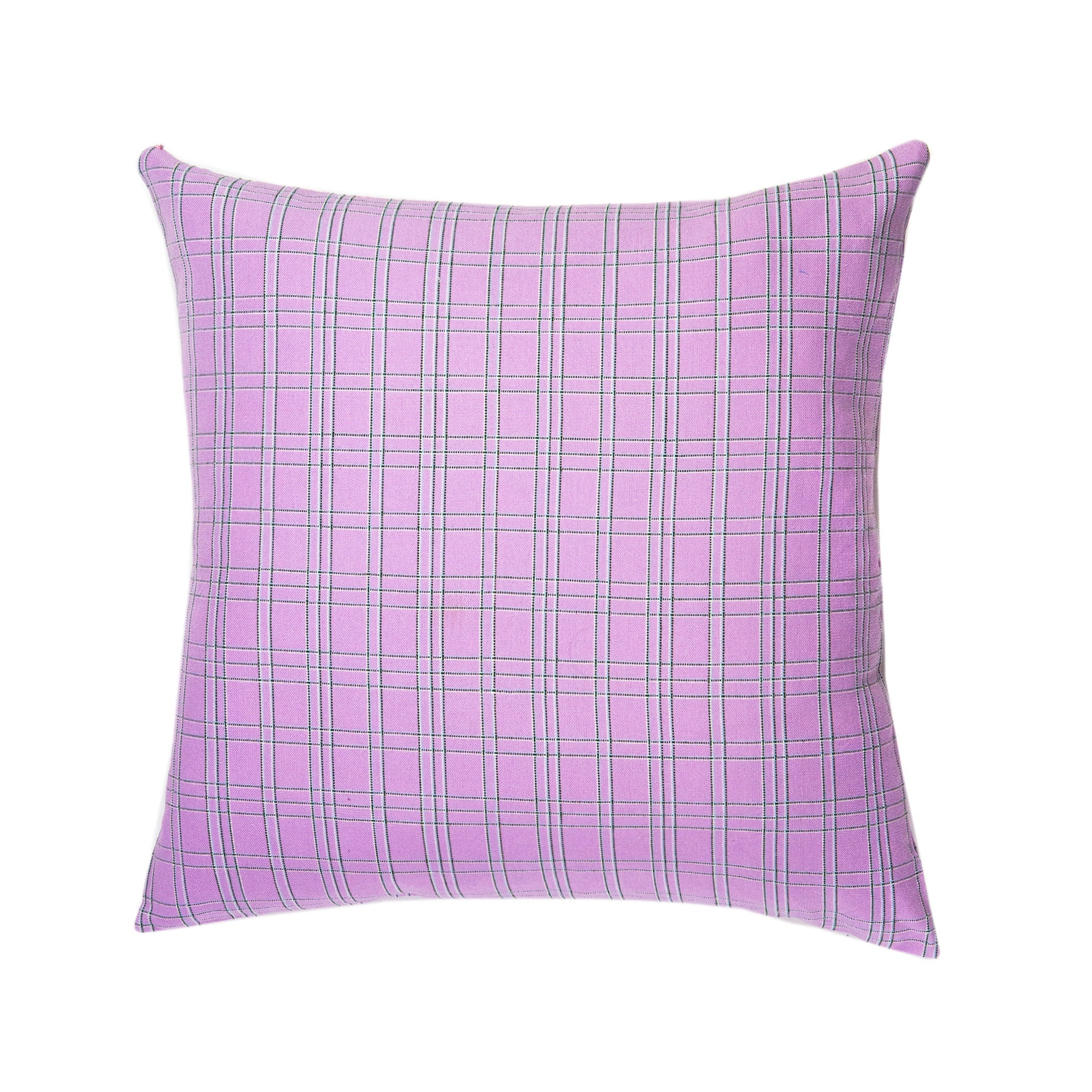 Chiapas Plaid Lilac Pillow