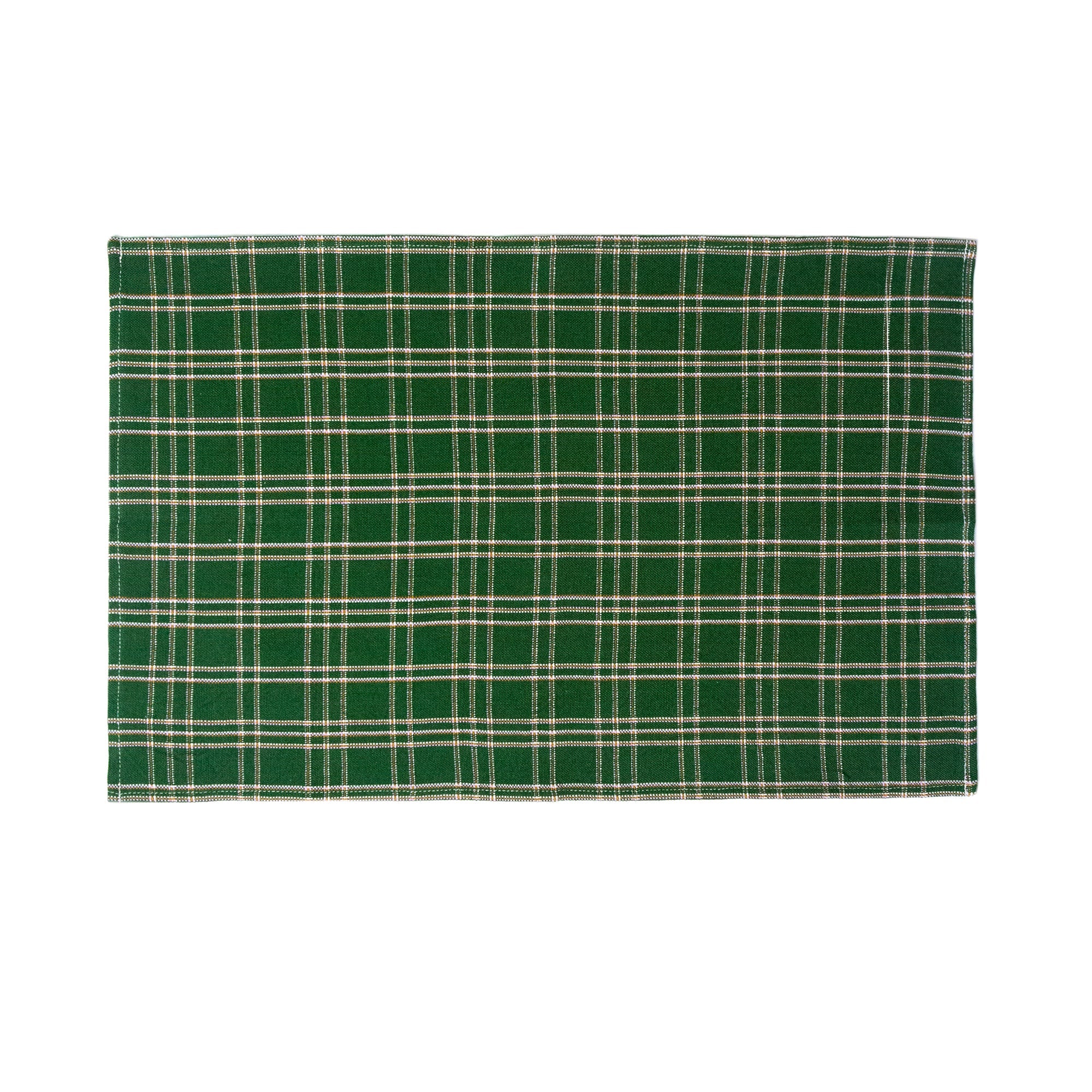 Chiapas Plaid Placemat (Forest Green)
