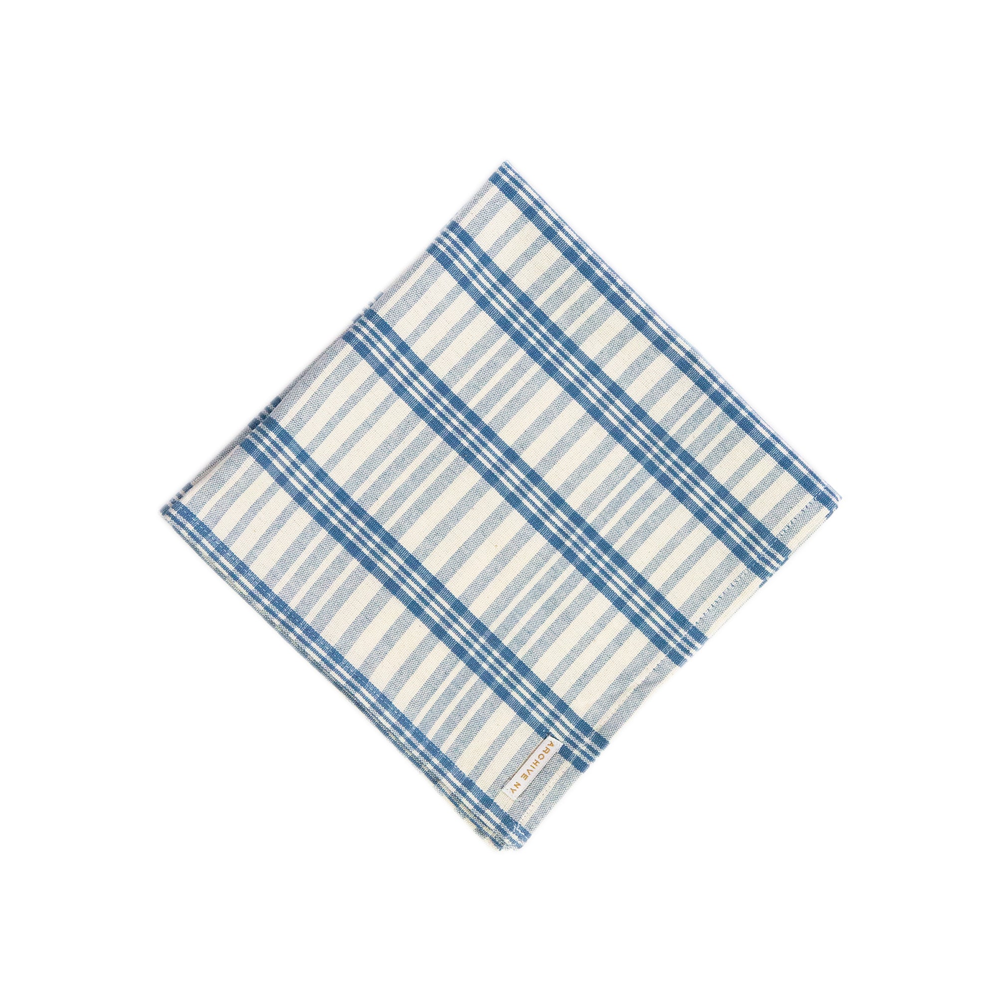 Coco Plaid Natural Indigo Napkins