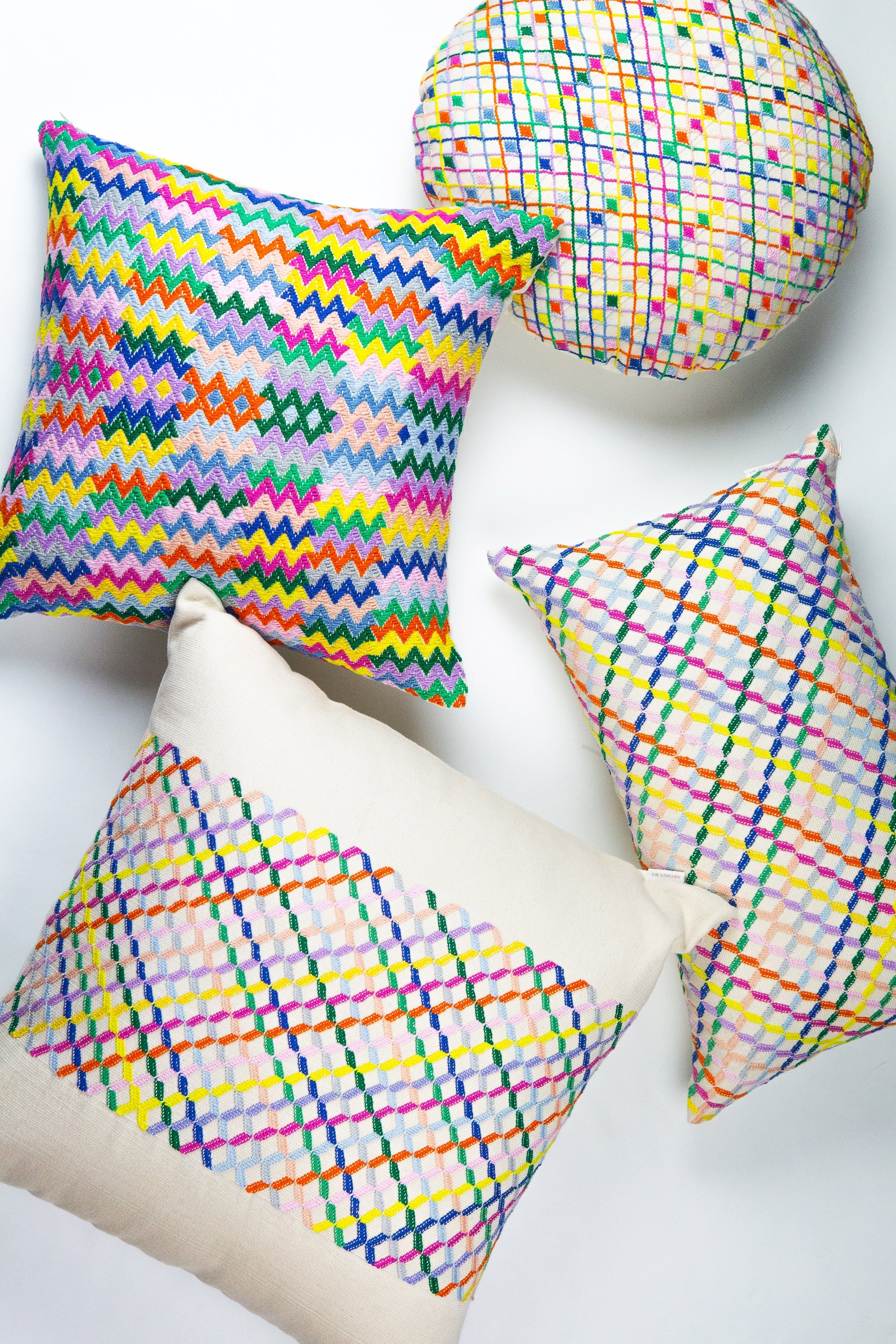 Cotzal Rainbow Brocade Pillows