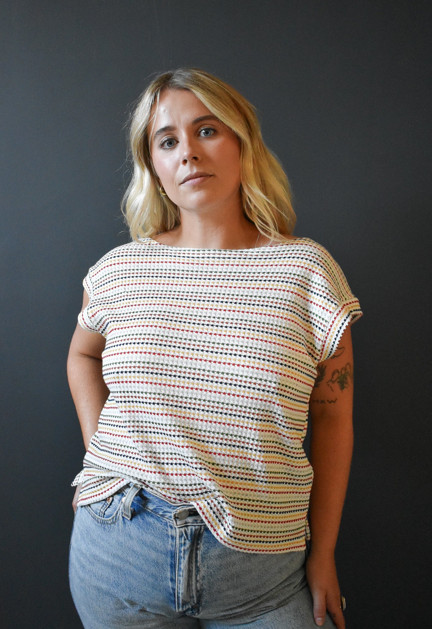 Ellen Cap Sleeve in Confetti