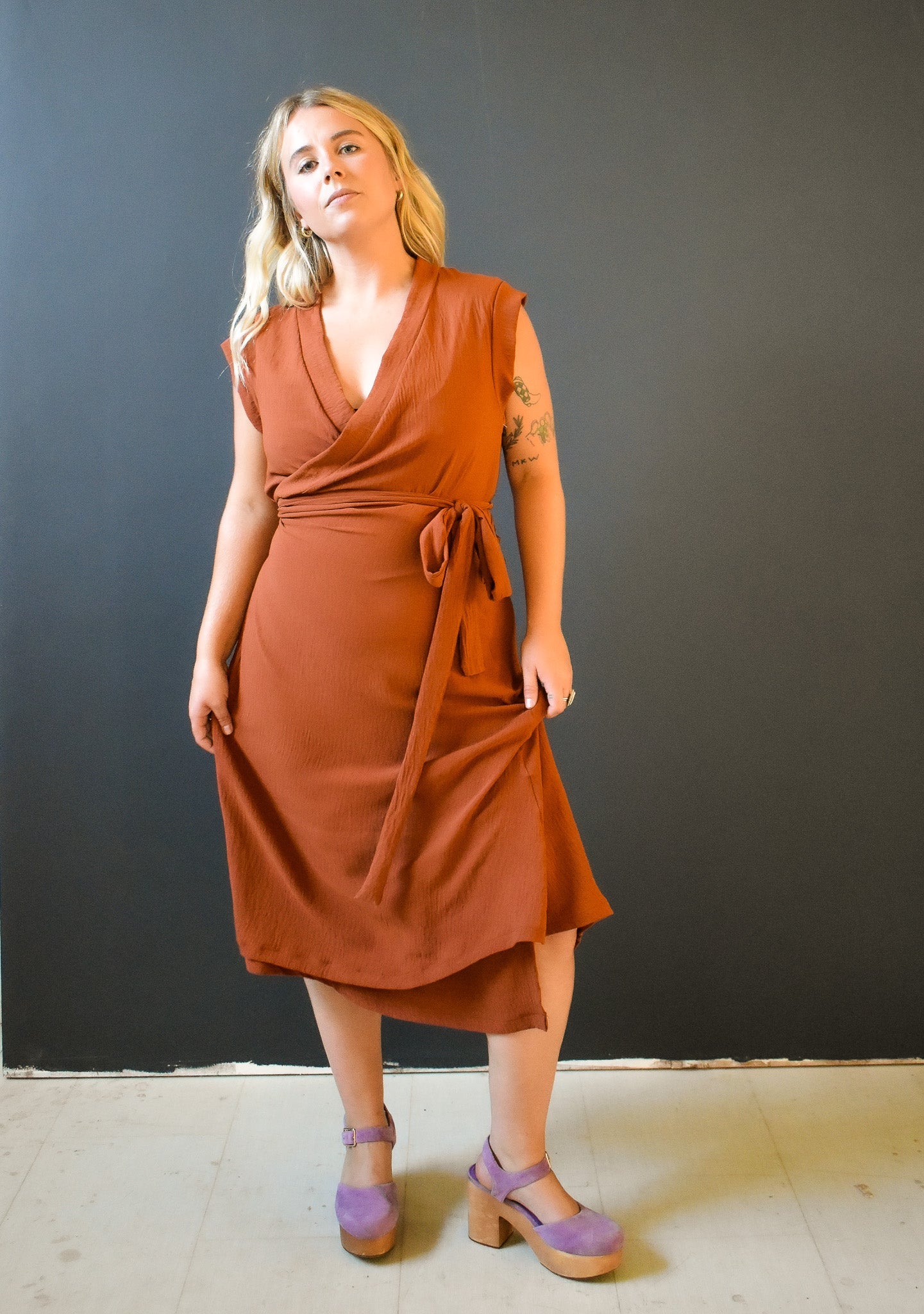 Francis Dress in Brick
