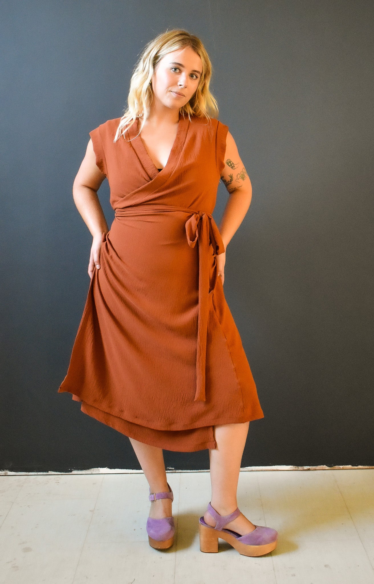 Francis Dress in Brick