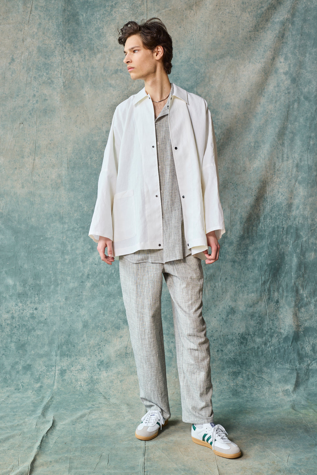 Gender-Neutral Oversized Shirt Jacket (Paper)