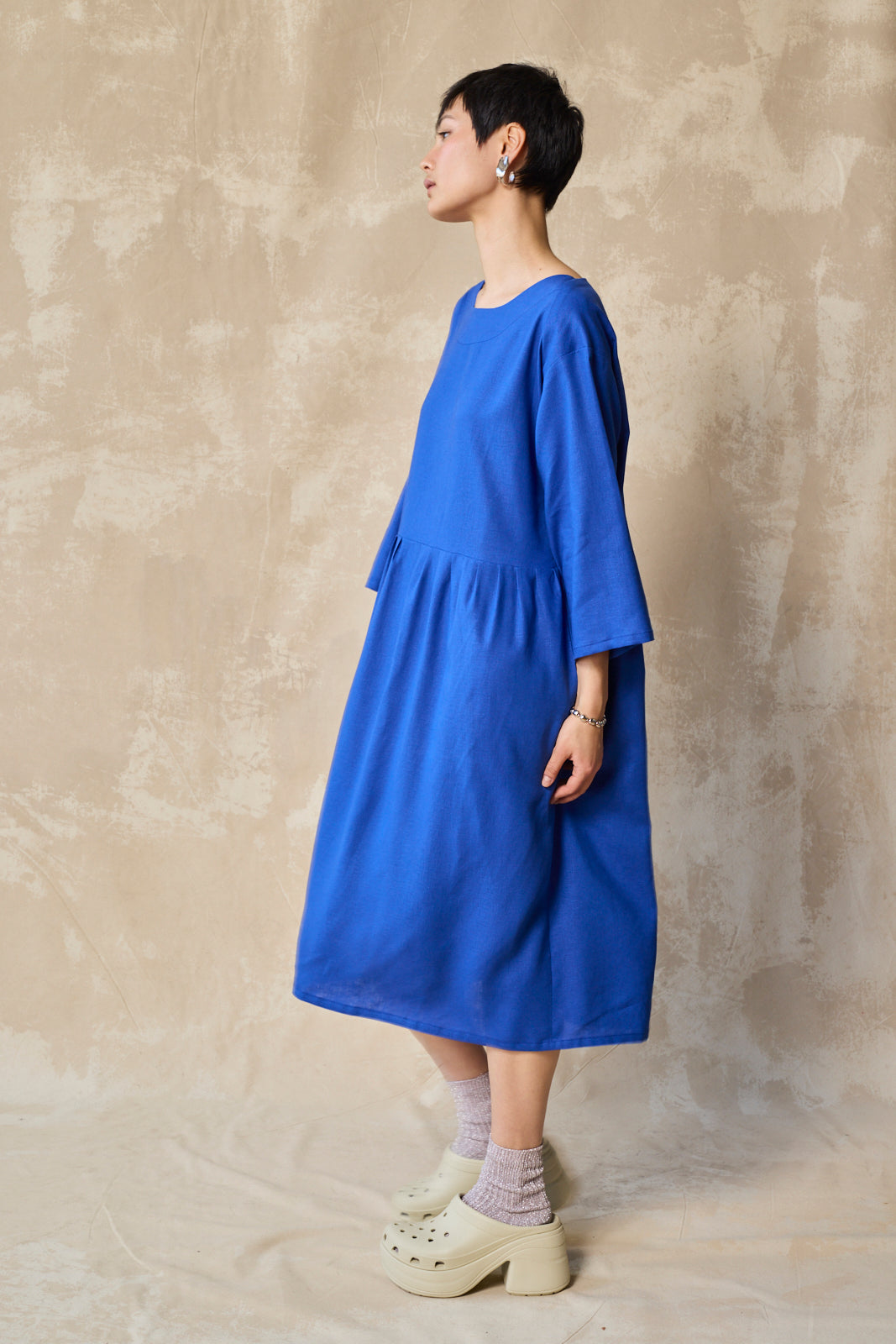 Foldover Dress (Lapis)