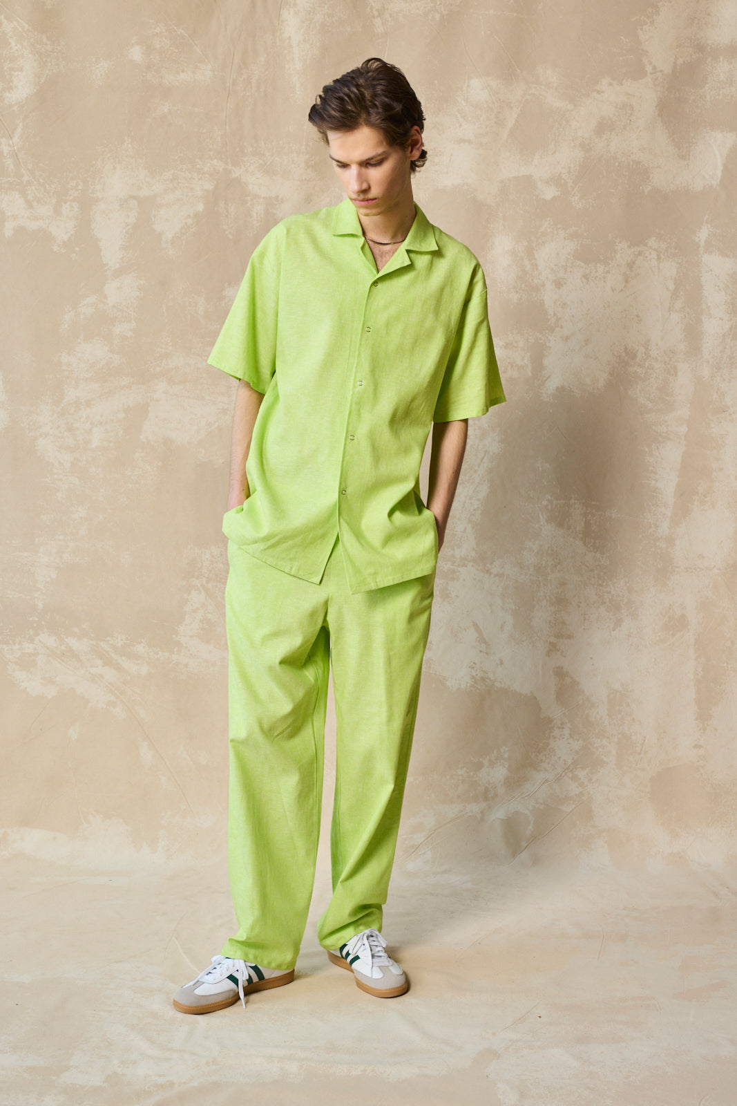 Gender-Neutral Column Pant (Lime)