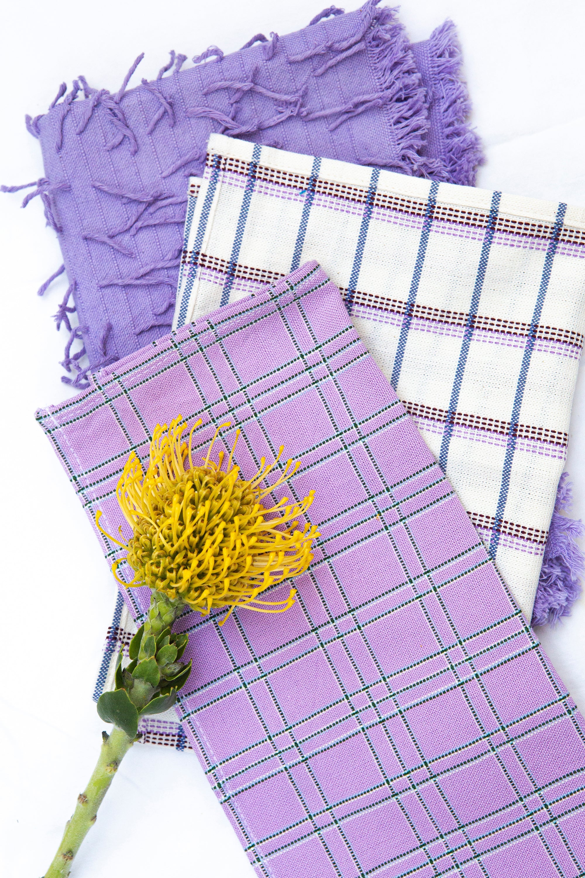 Chiapas Plaid Lilac Napkin