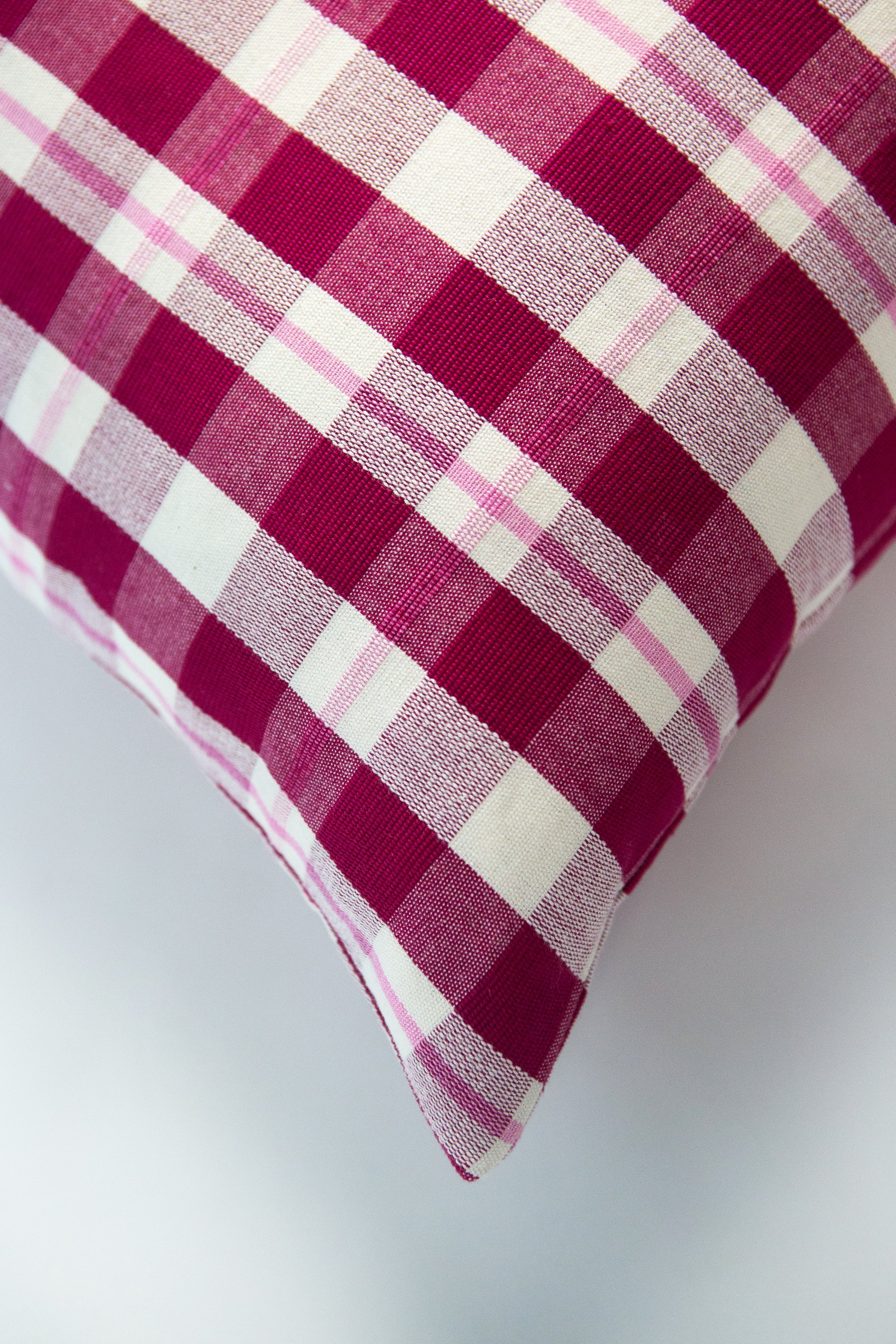 Abigail Cranberry Plaid Pillows