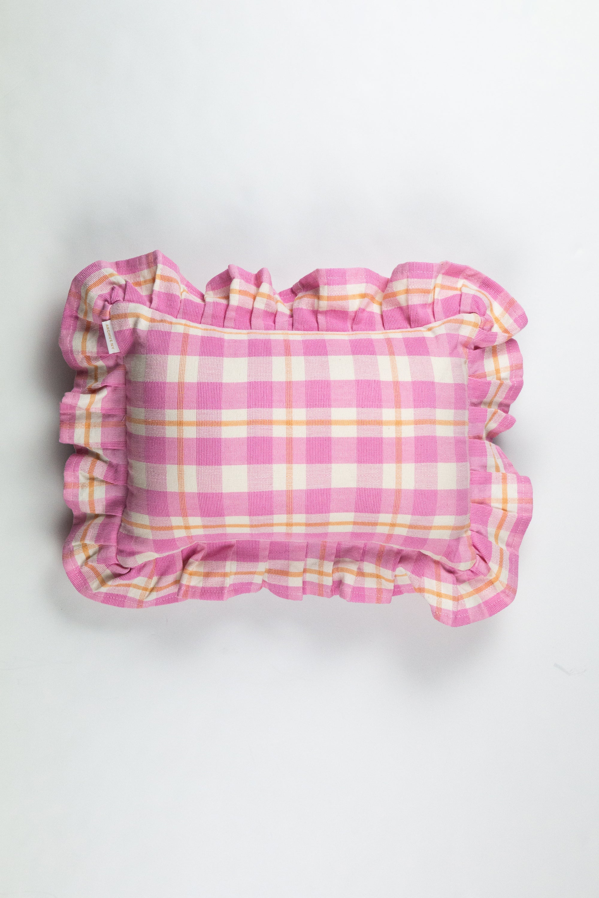 Abigail Bubblegum Pink Plaid Pillow
