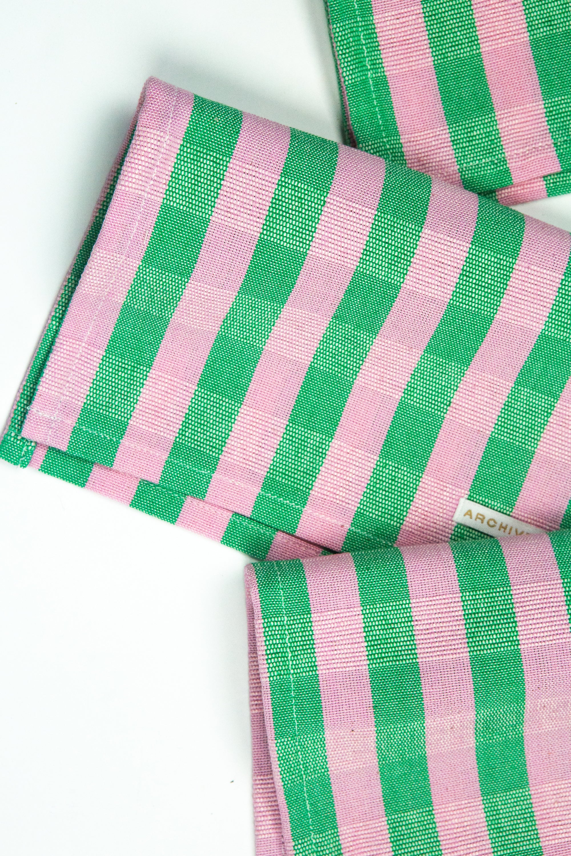 Flora Stripe Cocktail Napkins (Set of 4)