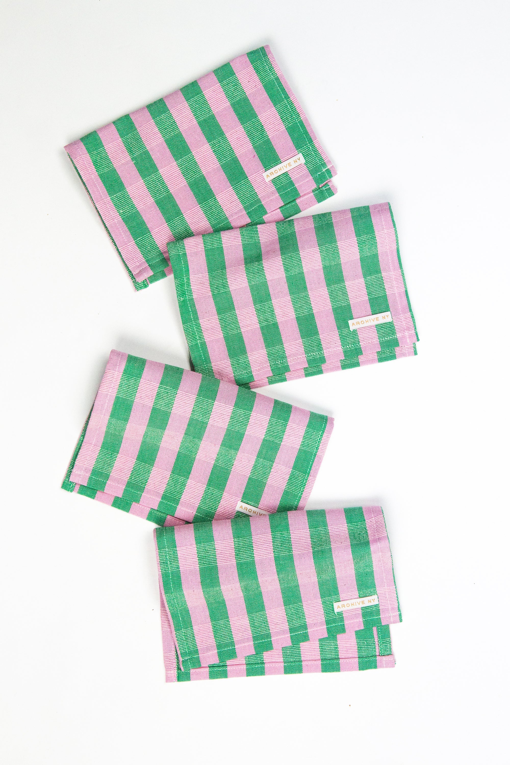 Flora Stripe Cocktail Napkins (Set of 4)