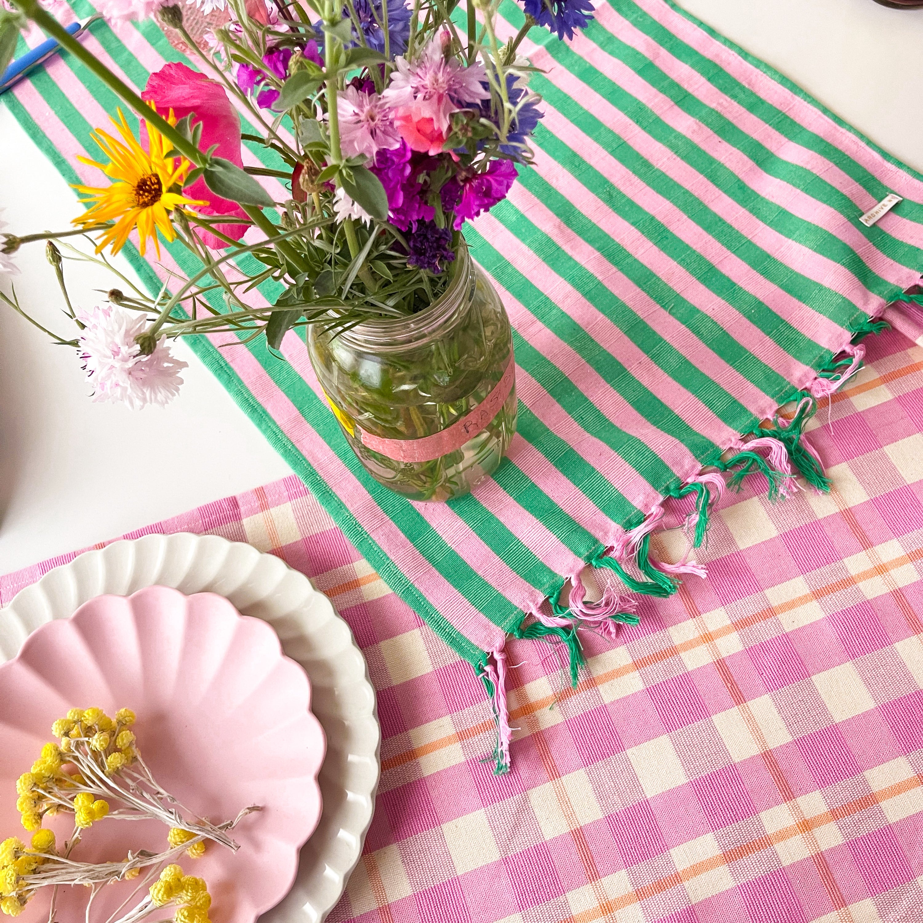 Flora Stripe Kitchen Towel