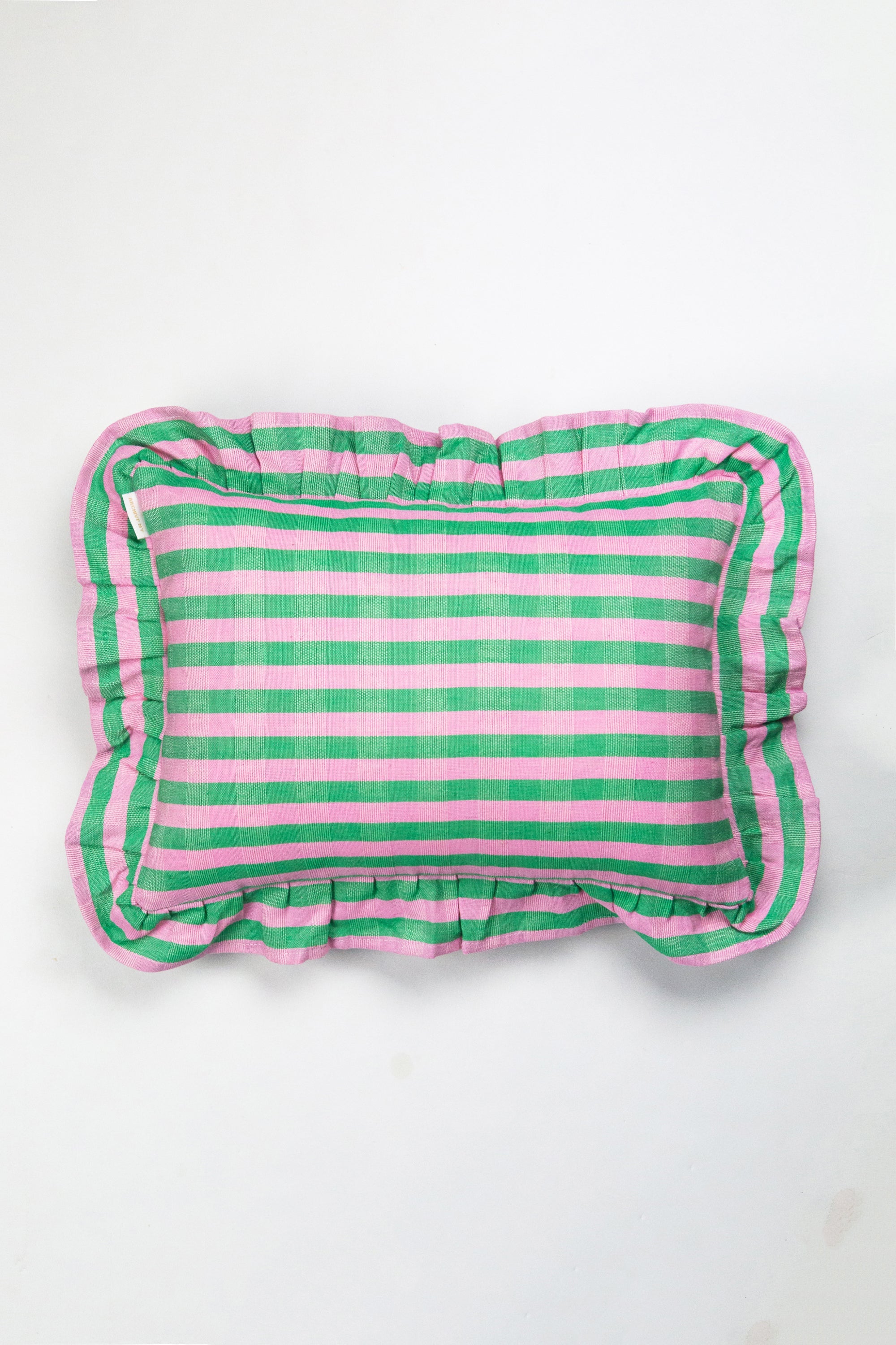 Flora Stripe Ruffle Pillow