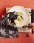 Folio Handcrafted Shibori Cotton Table Napkins Set (Black)