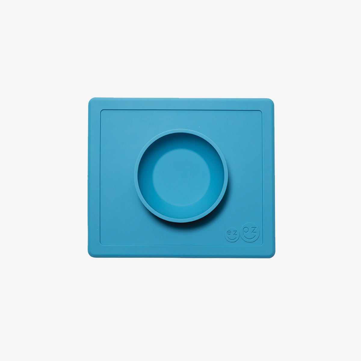 Happy Bowl in Blue by ezpz / The Original All-In-One Silicone Plates & Placemats that Stick to the Table #color_blue