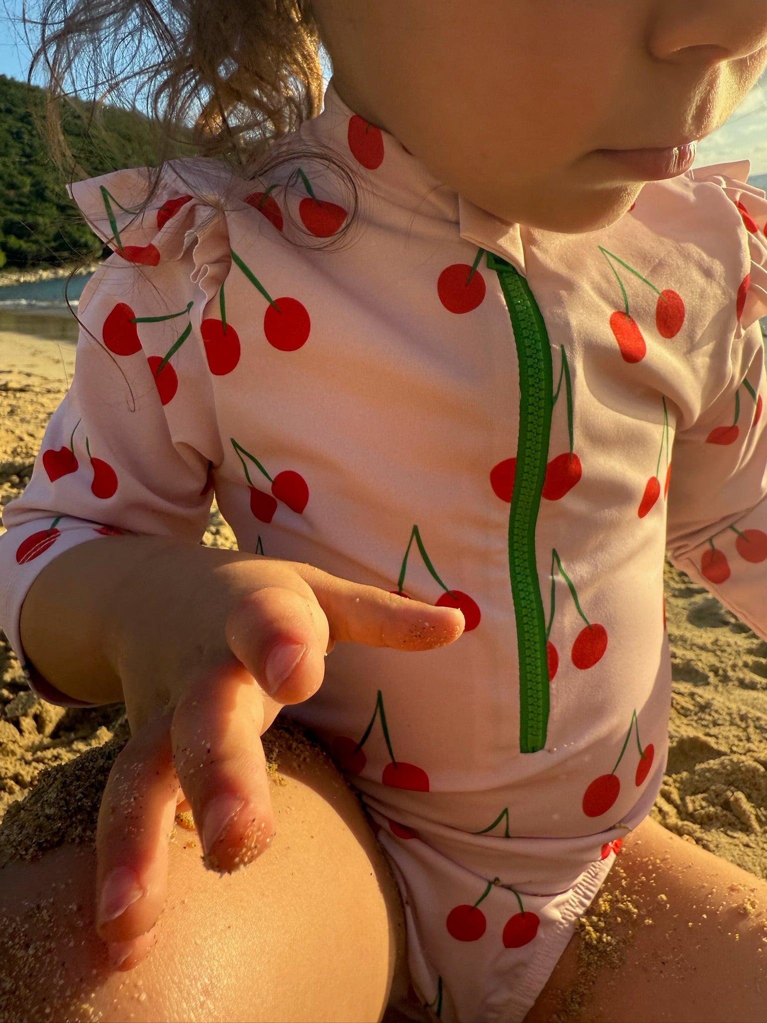 Cherry Kid Zipped Rashguard One-Piece