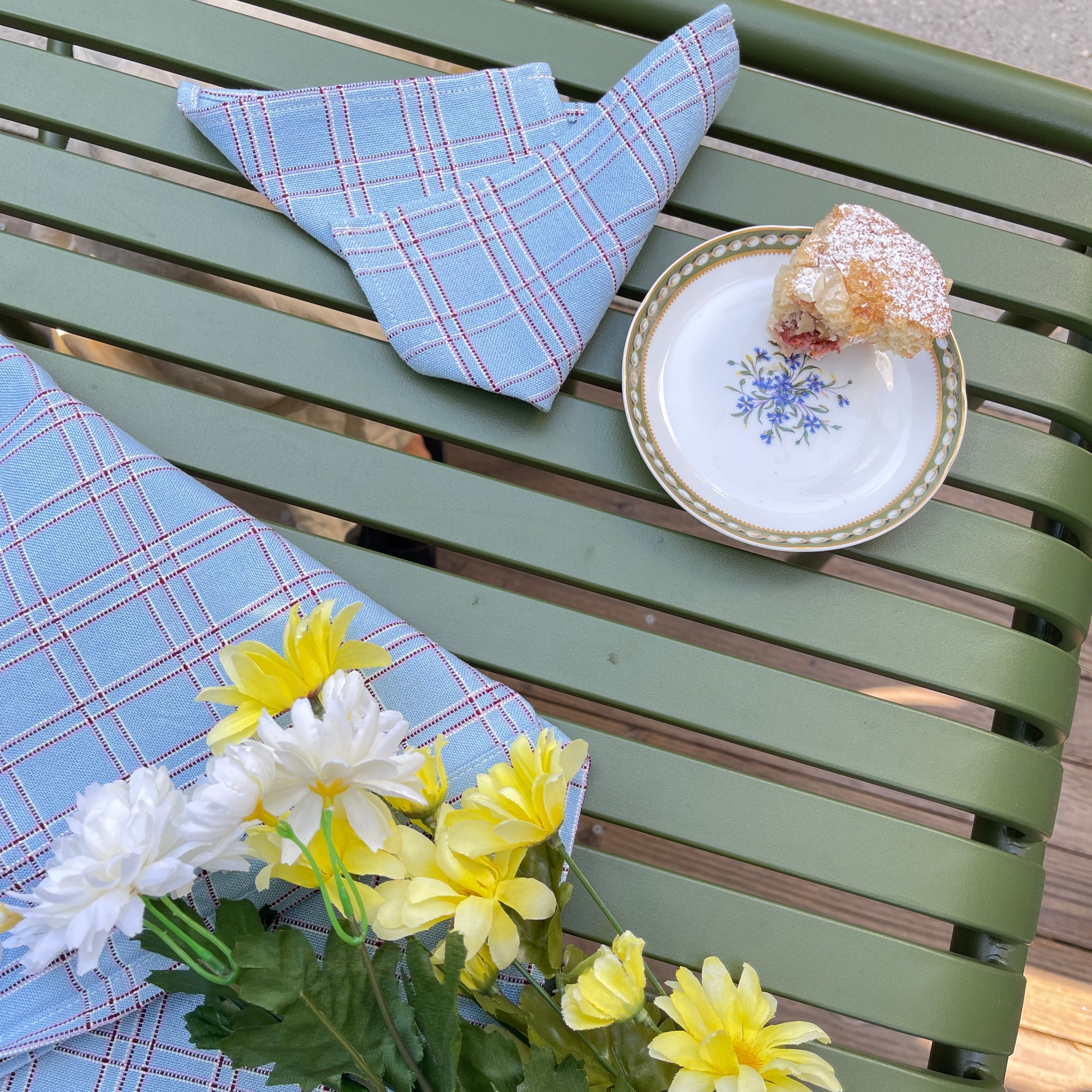 Chiapas Plaid Light Blue Napkins