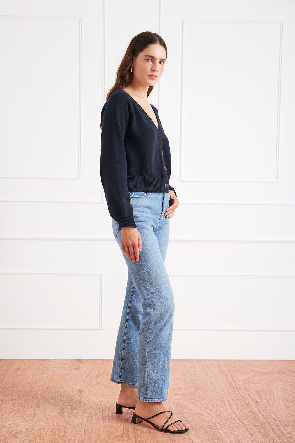 Greta Cardigan (Midnight Navy)