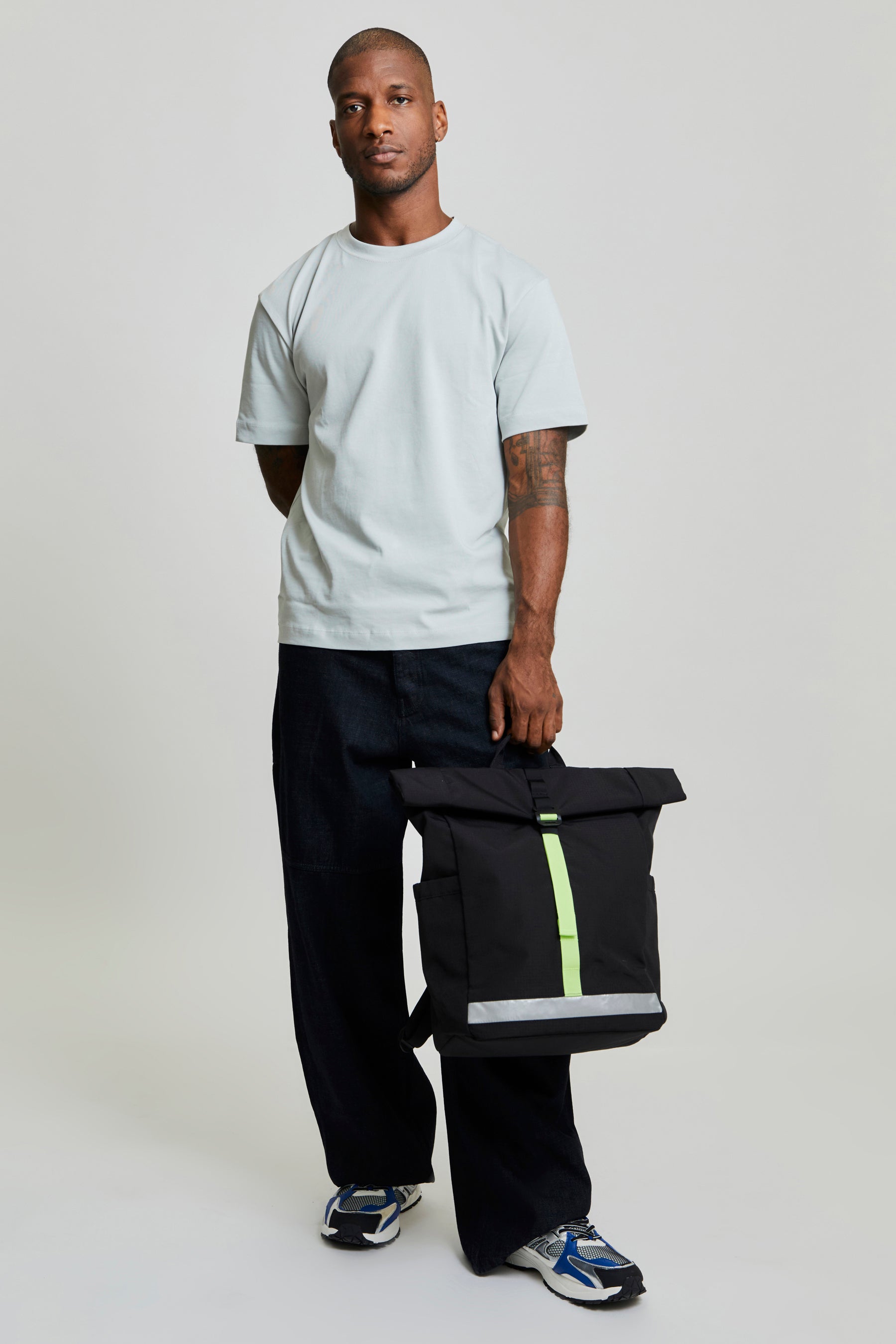 Lars Roll Backpack (Black Lime)