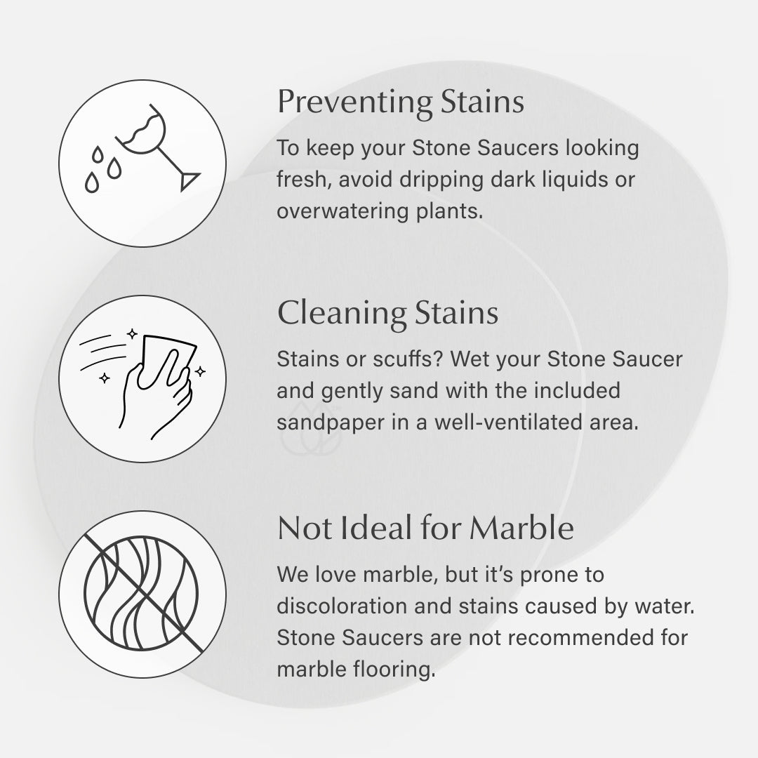 instructions on how to prevent and care for stains on dorai products