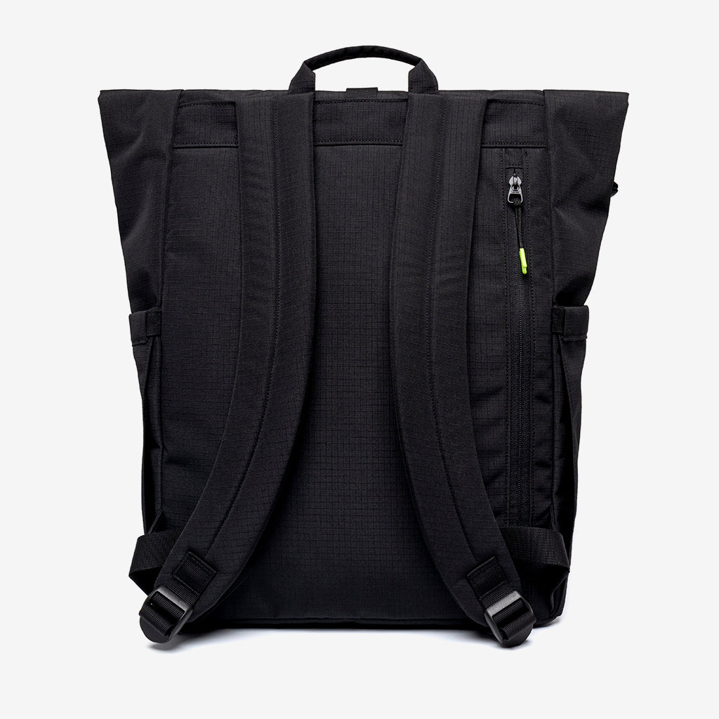 Lars Roll Backpack (Black Lime)