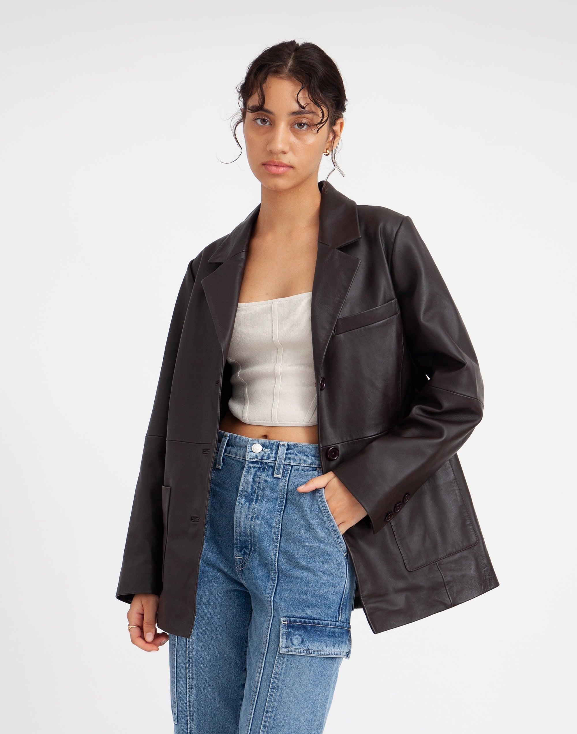 Deadstock Leather Blazer