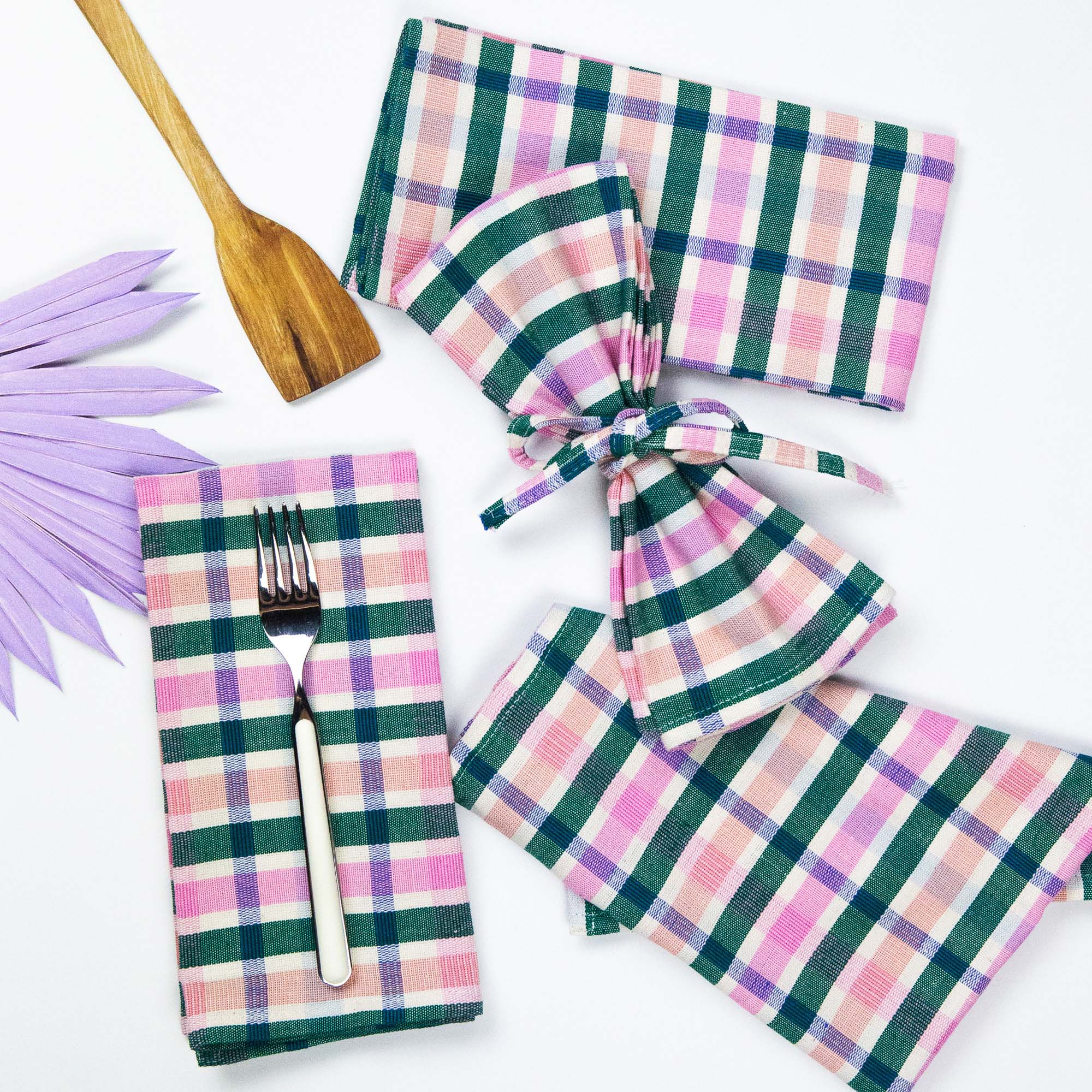 Lola Plaid Dinner Napkins