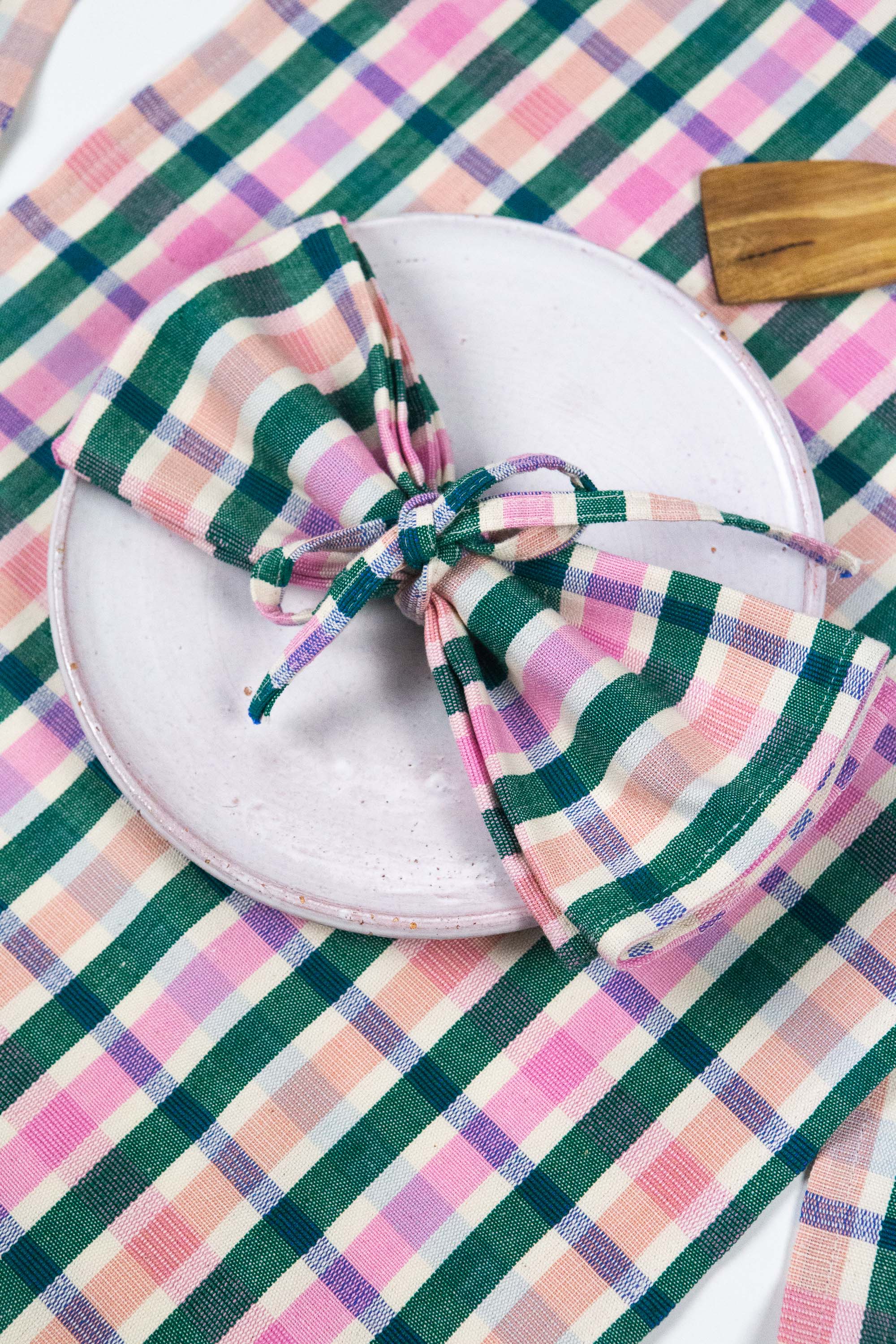 Lola Plaid Dinner Napkins