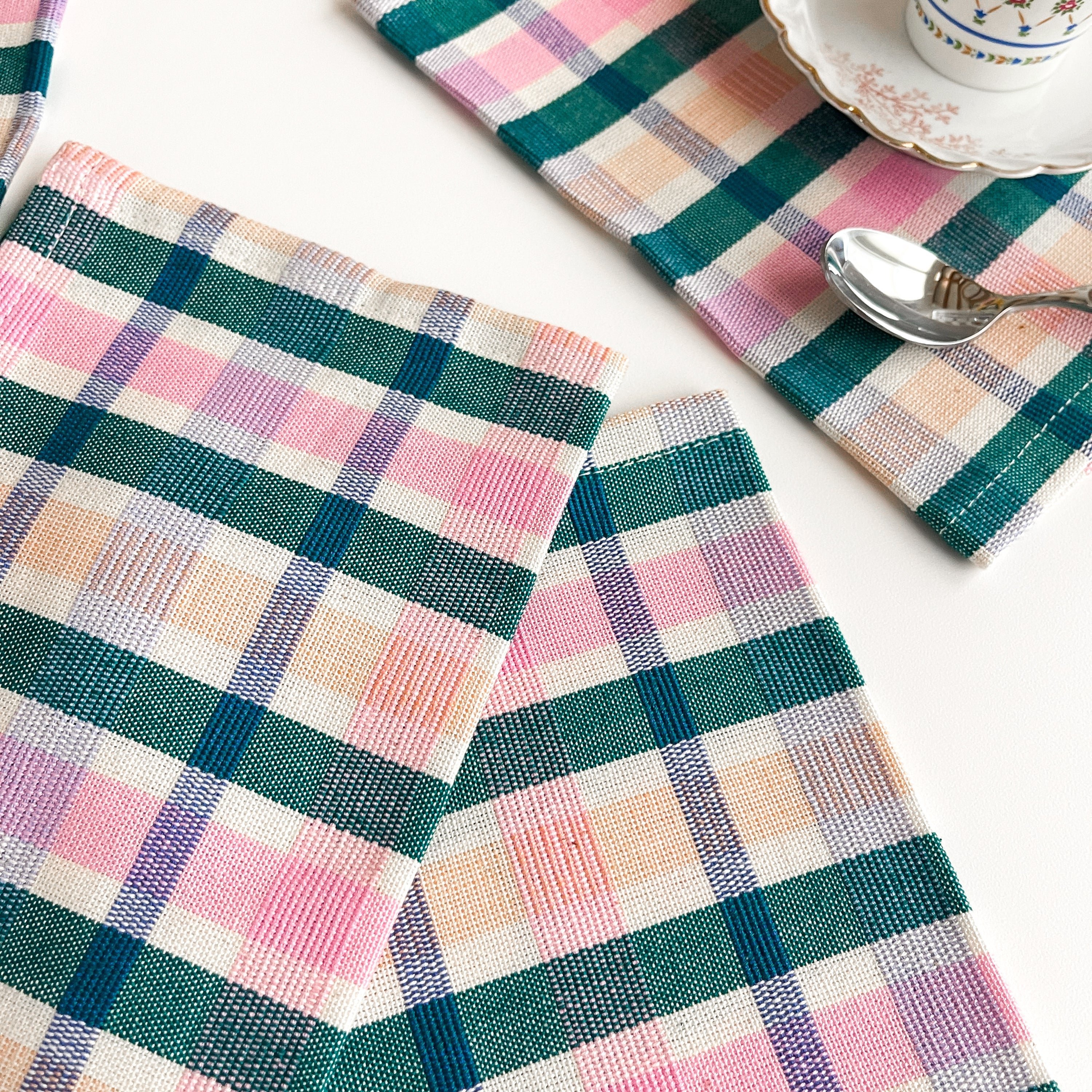 Lola Plaid Cocktail Napkin Set of 4
