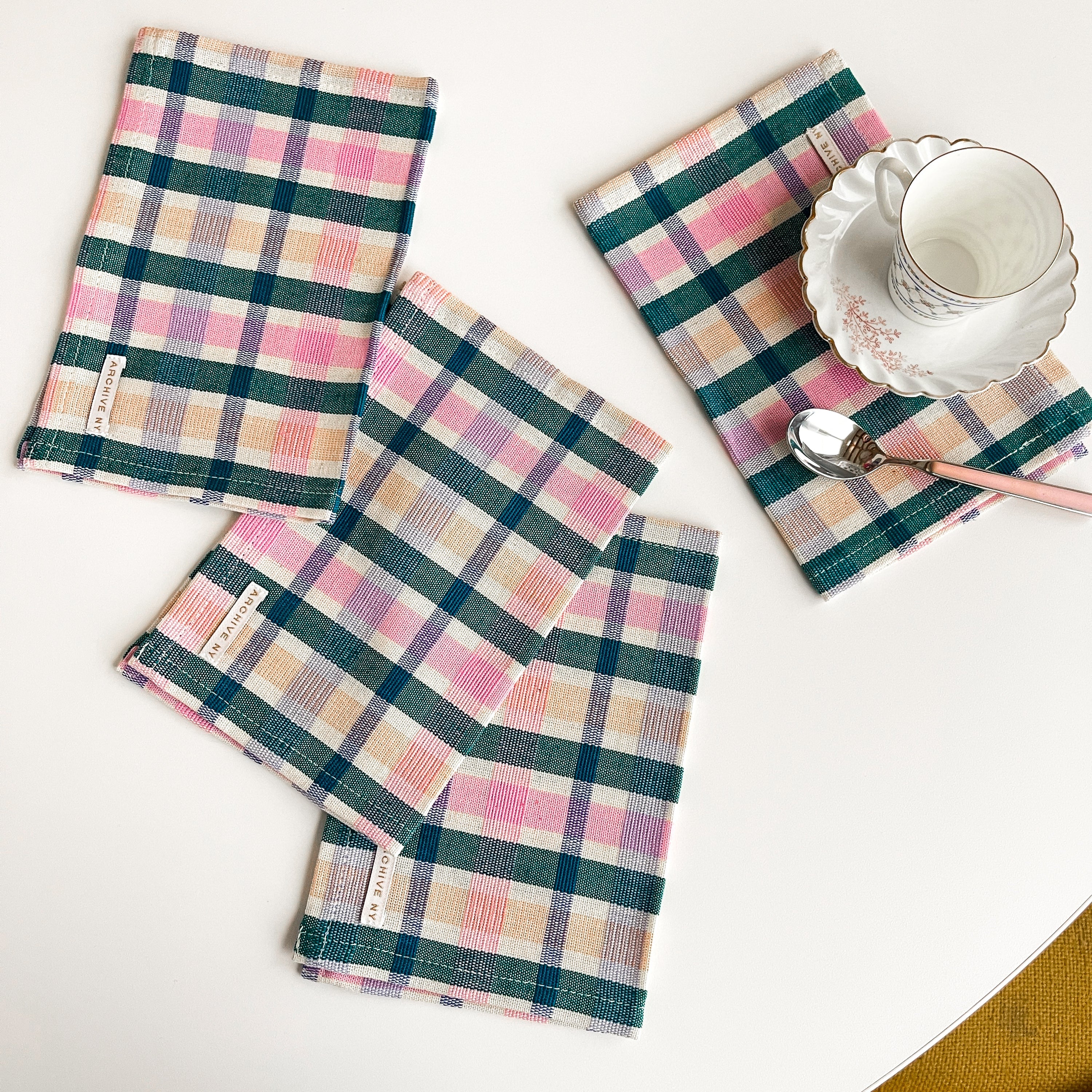 Lola Plaid Cocktail Napkin Set of 4
