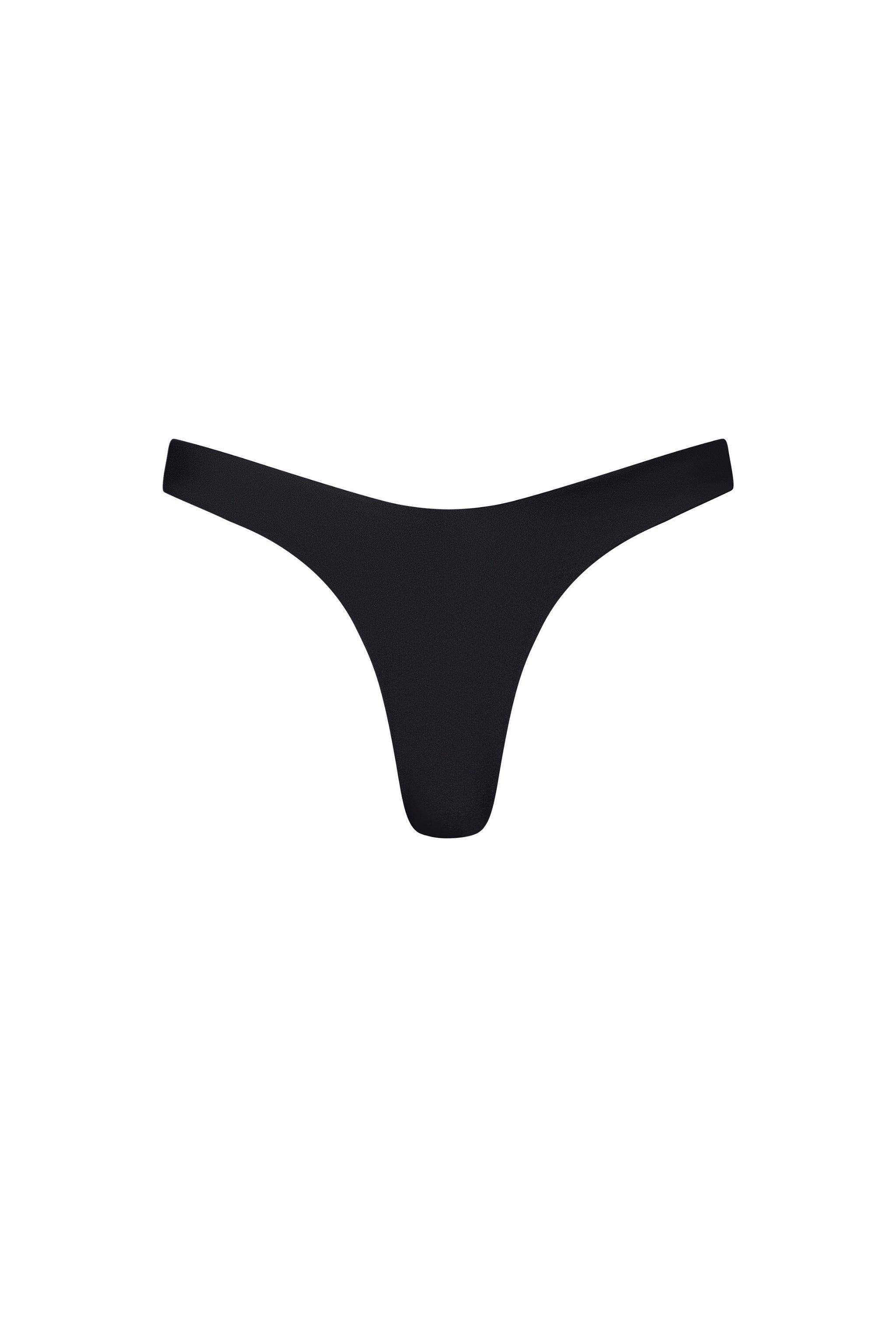 Malibu High Cut Bikini Bottom (Black)