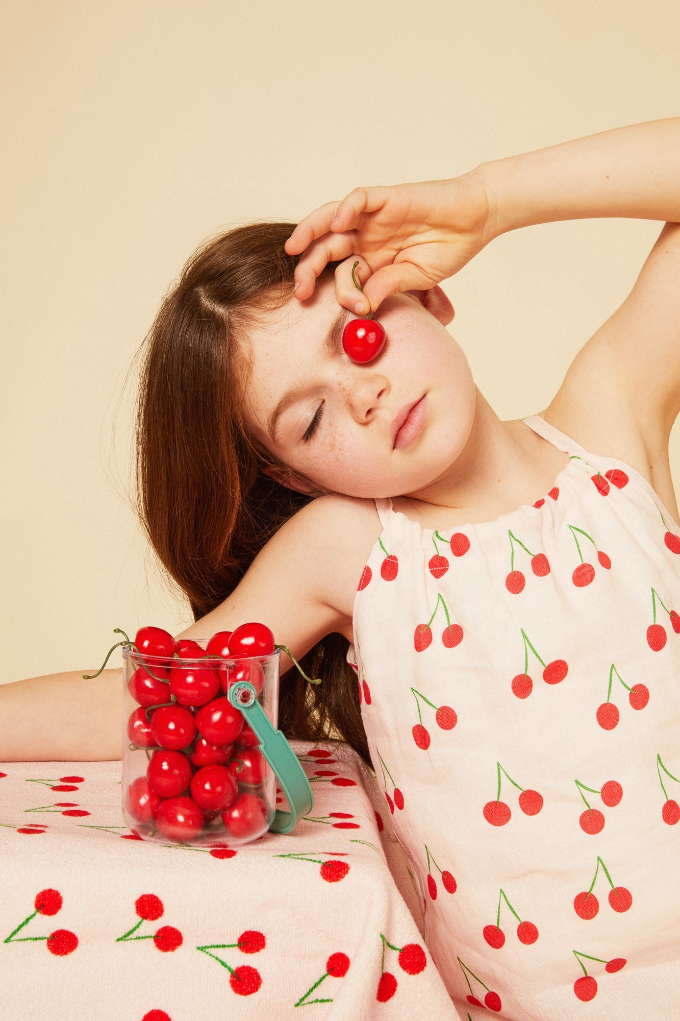 Cherry Strappy Kid Dress