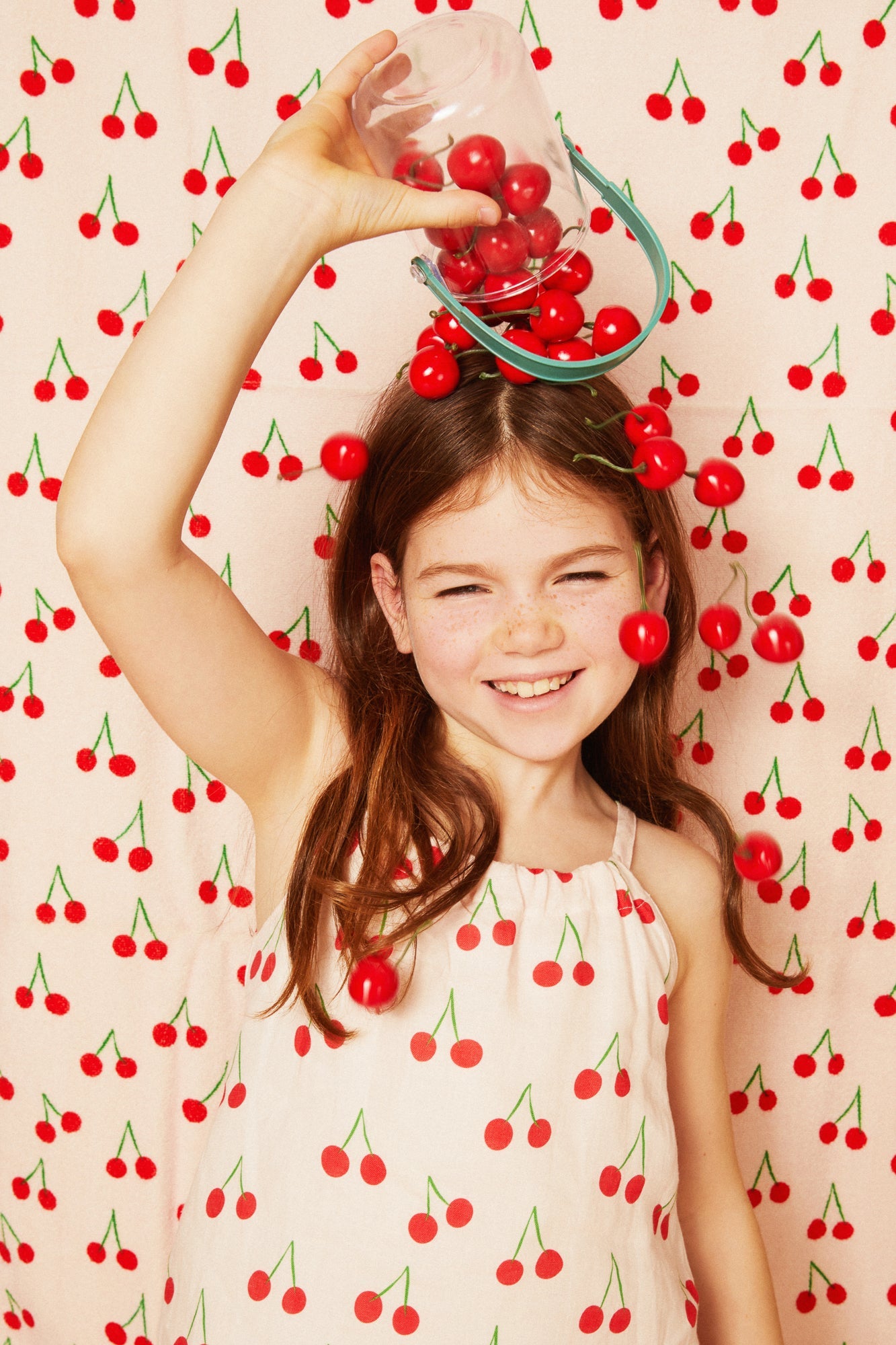 Cherry Strappy Kid Dress